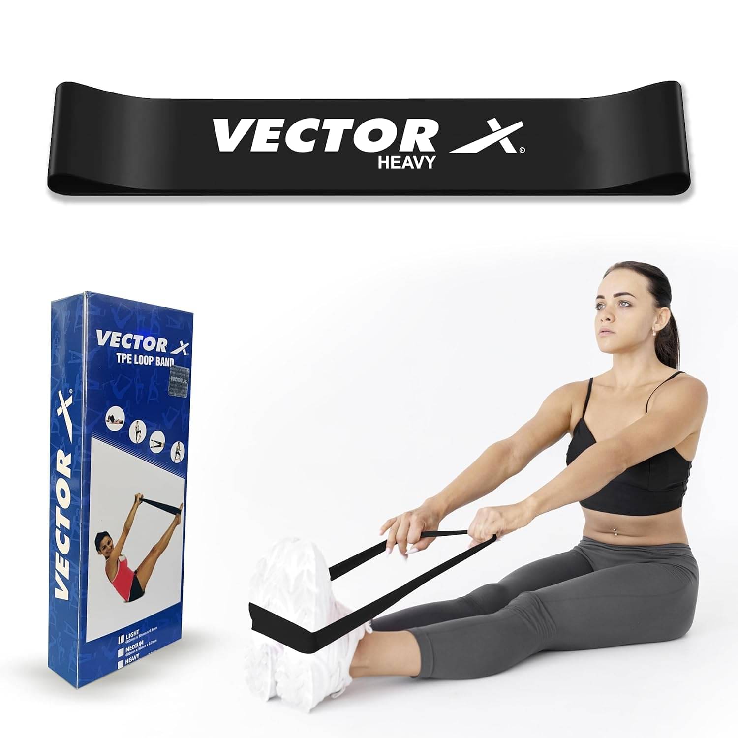 Vector X Latex Compact Resistance Band Black - Heaviest Resistance Vector X Latex Compact Resistance Band Black - Heaviest Resistance