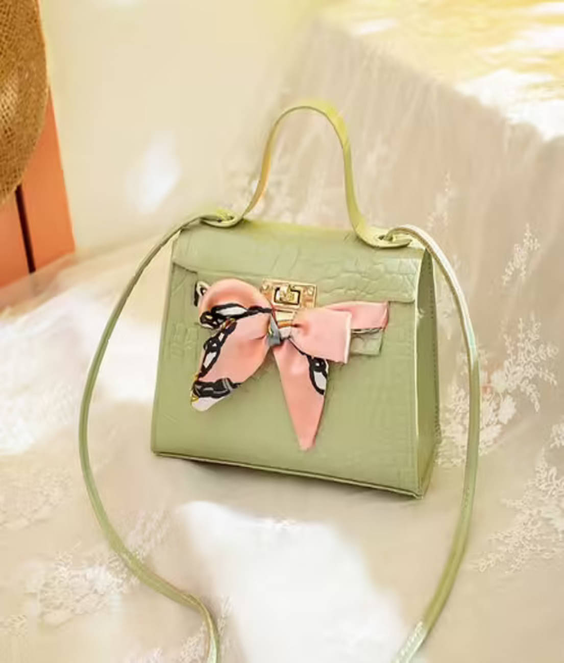     			gufrina Sling Bag PU Set of 1 ( Green )