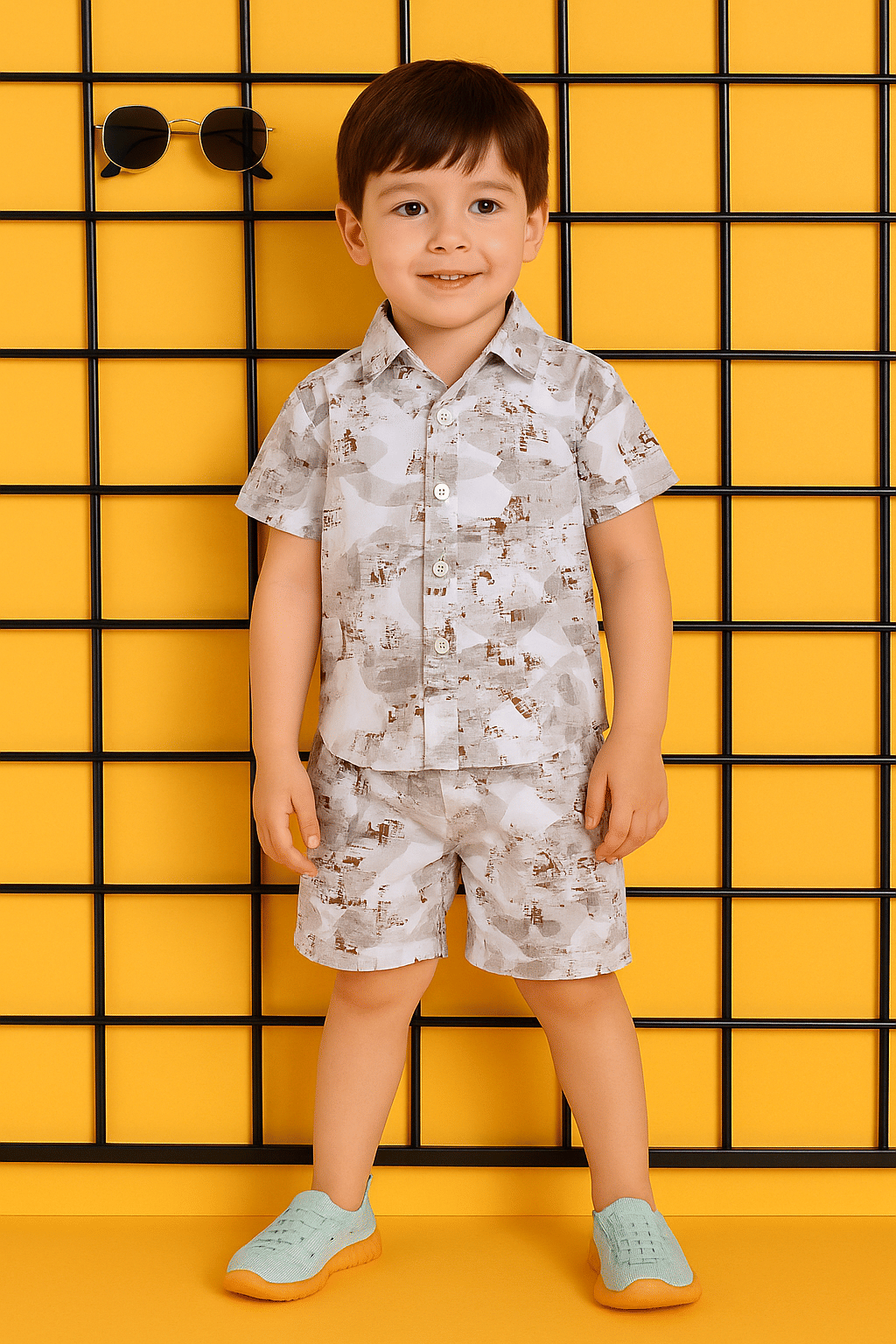     			ALY JOHN Pack of 1 Baby Boys Cotton Shirt & Pants Set ( Multicolor )