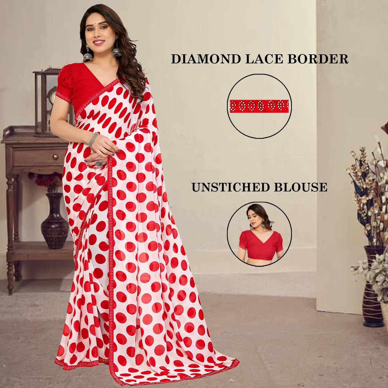 ANAND SAREES Georgette Embellished Ilkal Saree With Unstitched Blouse Piece ( Multicolor ) ANAND SAREES Georgette Embellished Ilkal Saree With Unstitched Blouse Piece ( Multicolor )