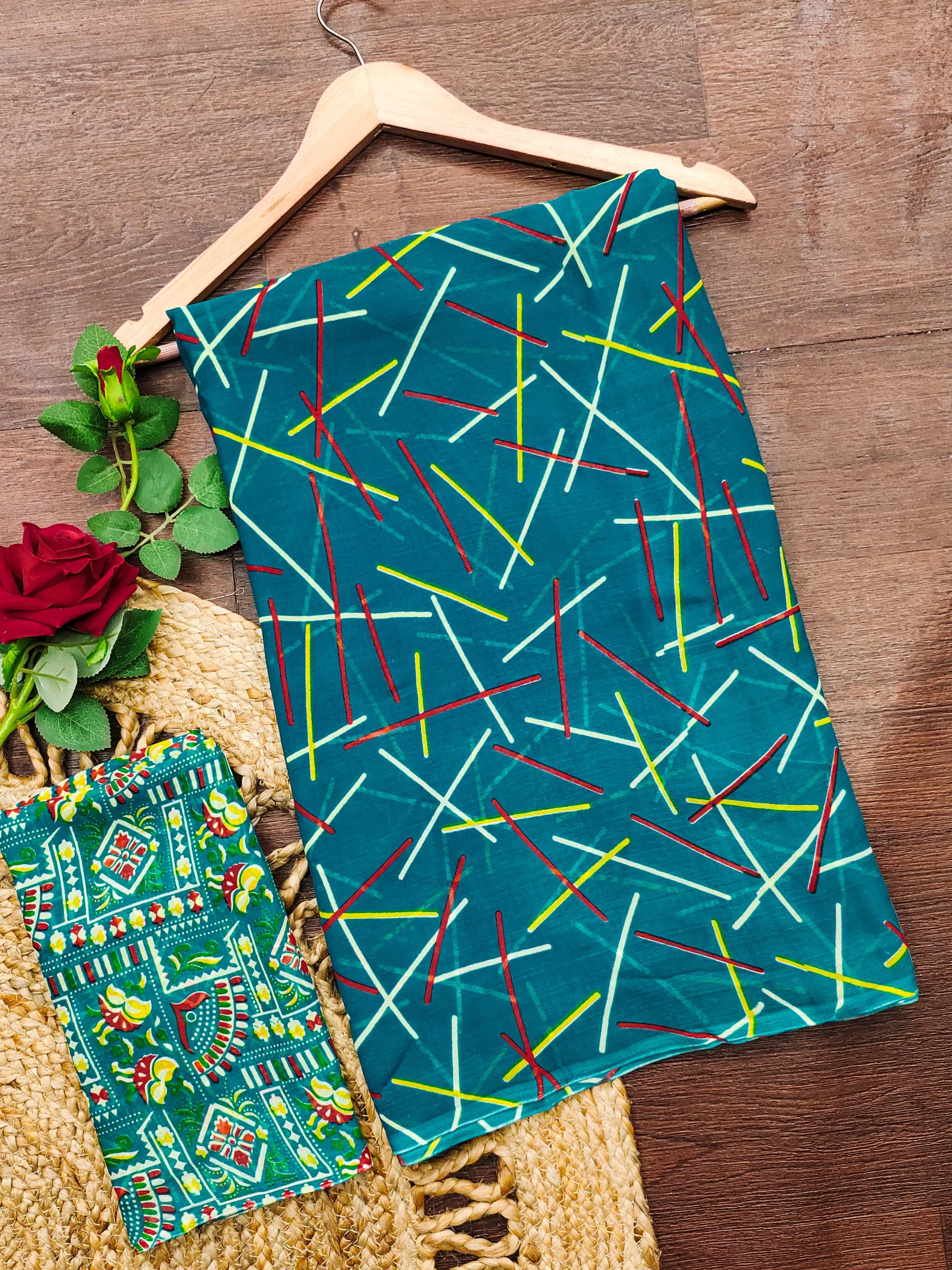 ANAND SAREES Georgette Printed Ilkal Saree With Unstitched Blouse Piece ( Green ) ANAND SAREES Georgette Printed Ilkal Saree With Unstitched Blouse Piece ( Green )