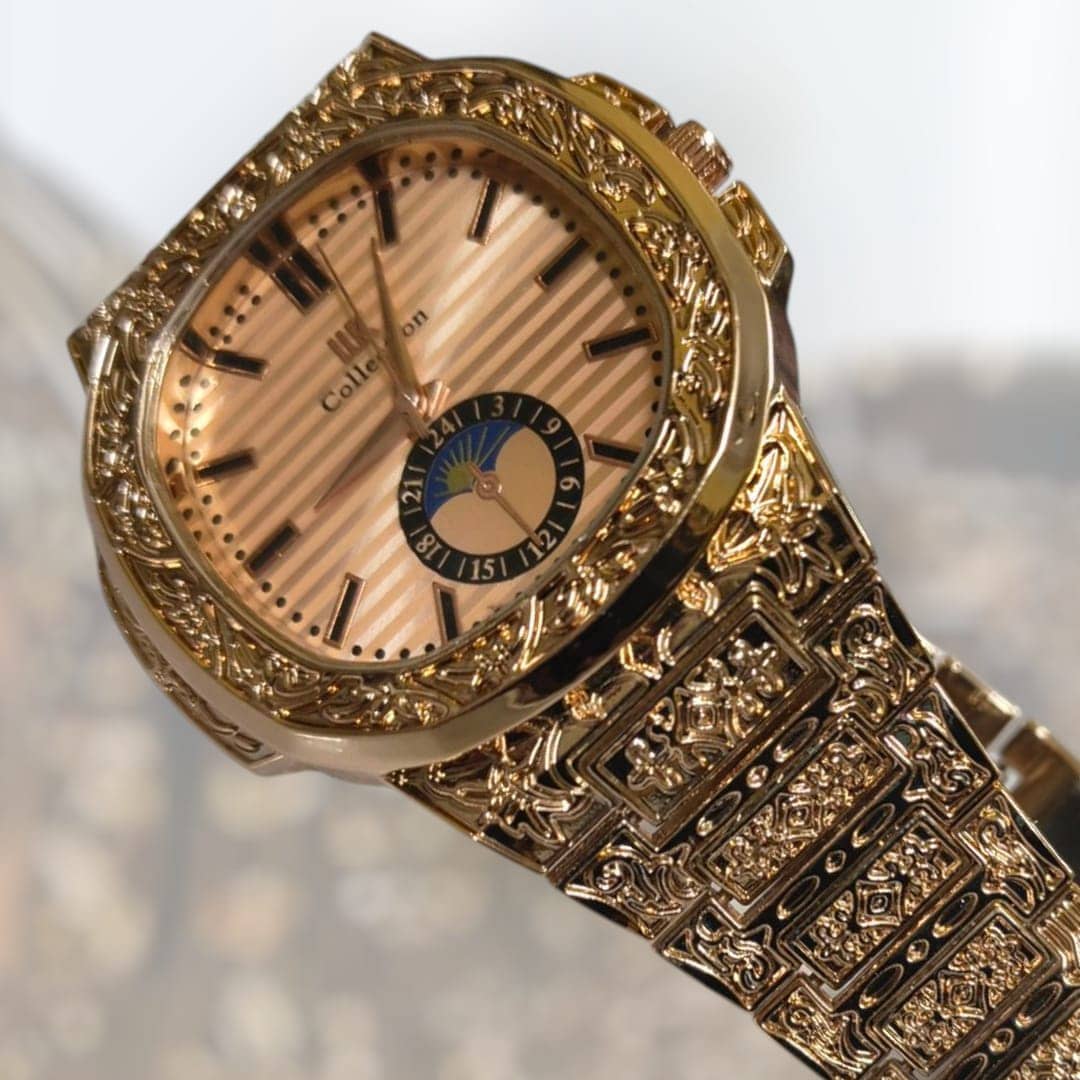 Rolex 6112 Leather Analog Men's Watch