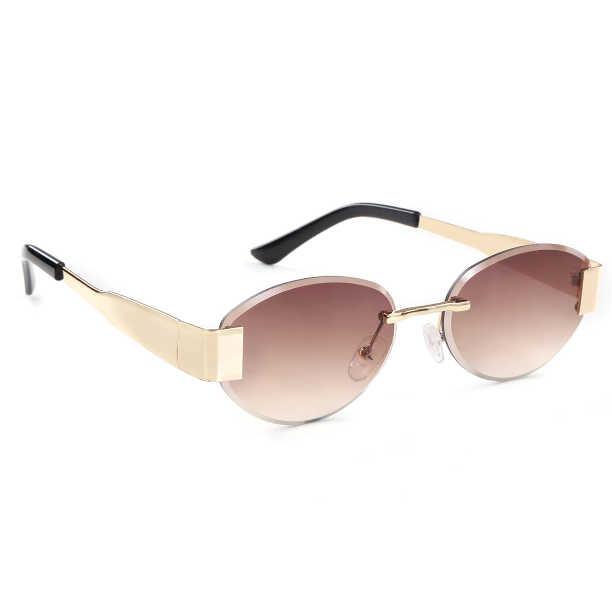 Hexxa Gold Oval Sunglasses ( Pack of 1 ) Hexxa Gold Oval Sunglasses ( Pack of 1 )