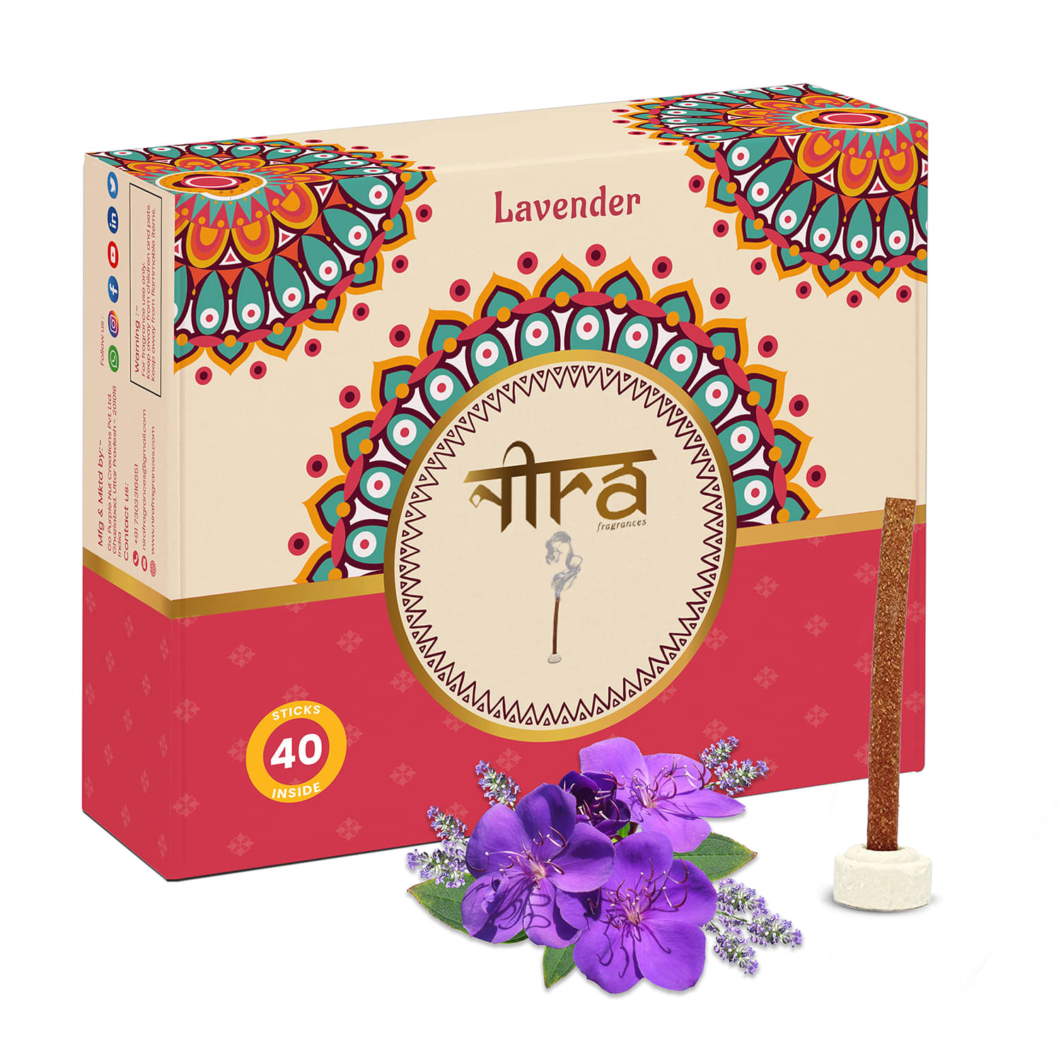     			Nira Fragrances Dhoop,Incense Dhoop Sticks Lavender 40 Pieces ( Pack of 1 )