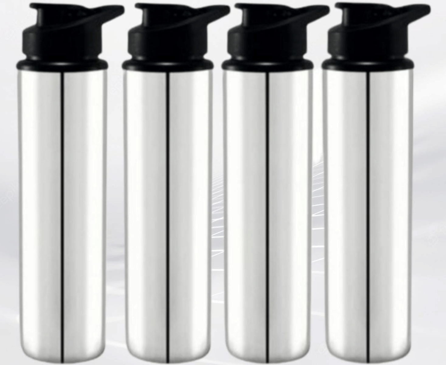     			STEEPLE Stainless Silver Stainless Steel Sipper Water Bottle 700 mL ( Set of 4 )