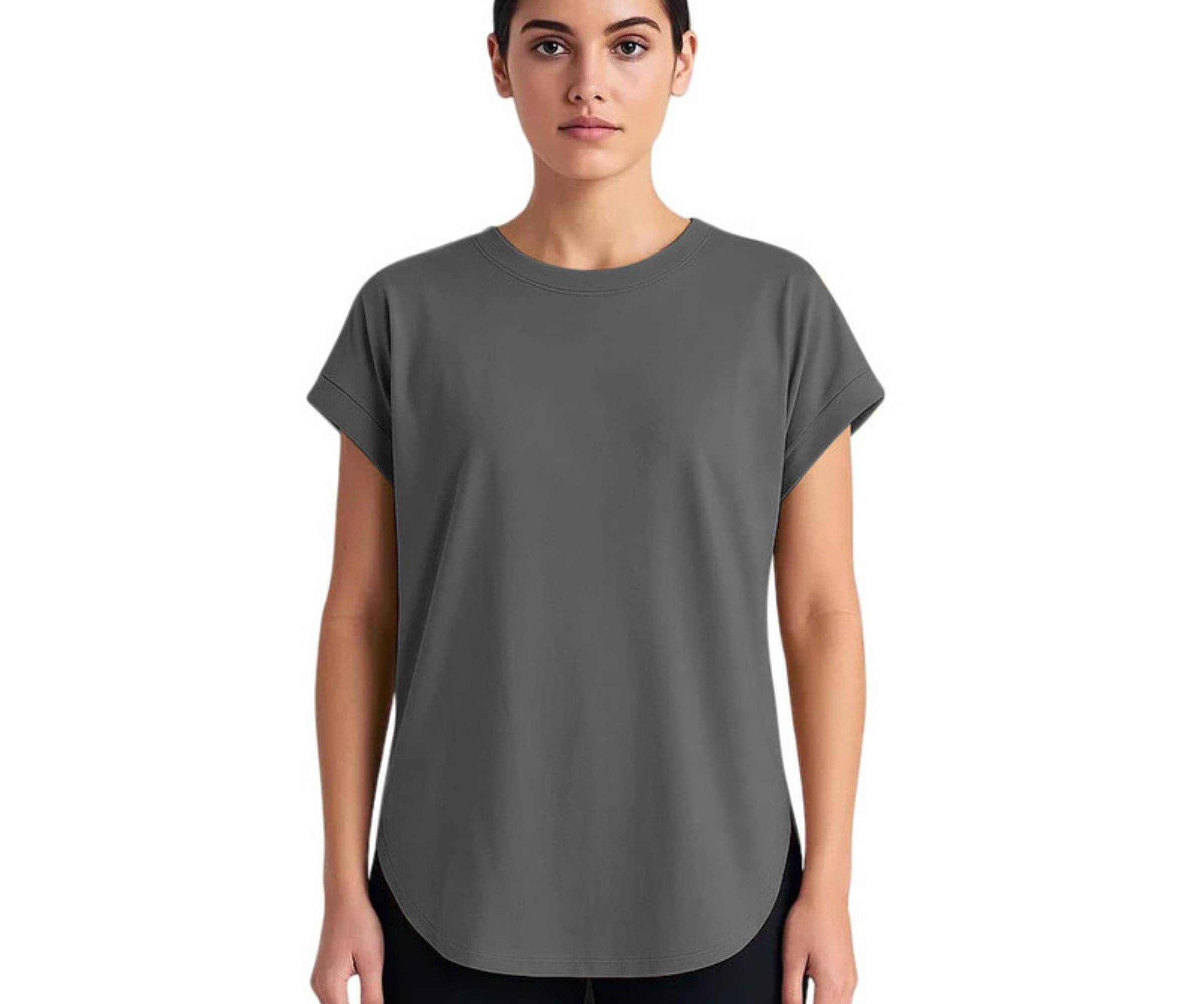     			THE BLAZZE Women's Cotton Regular Top ( Grey )