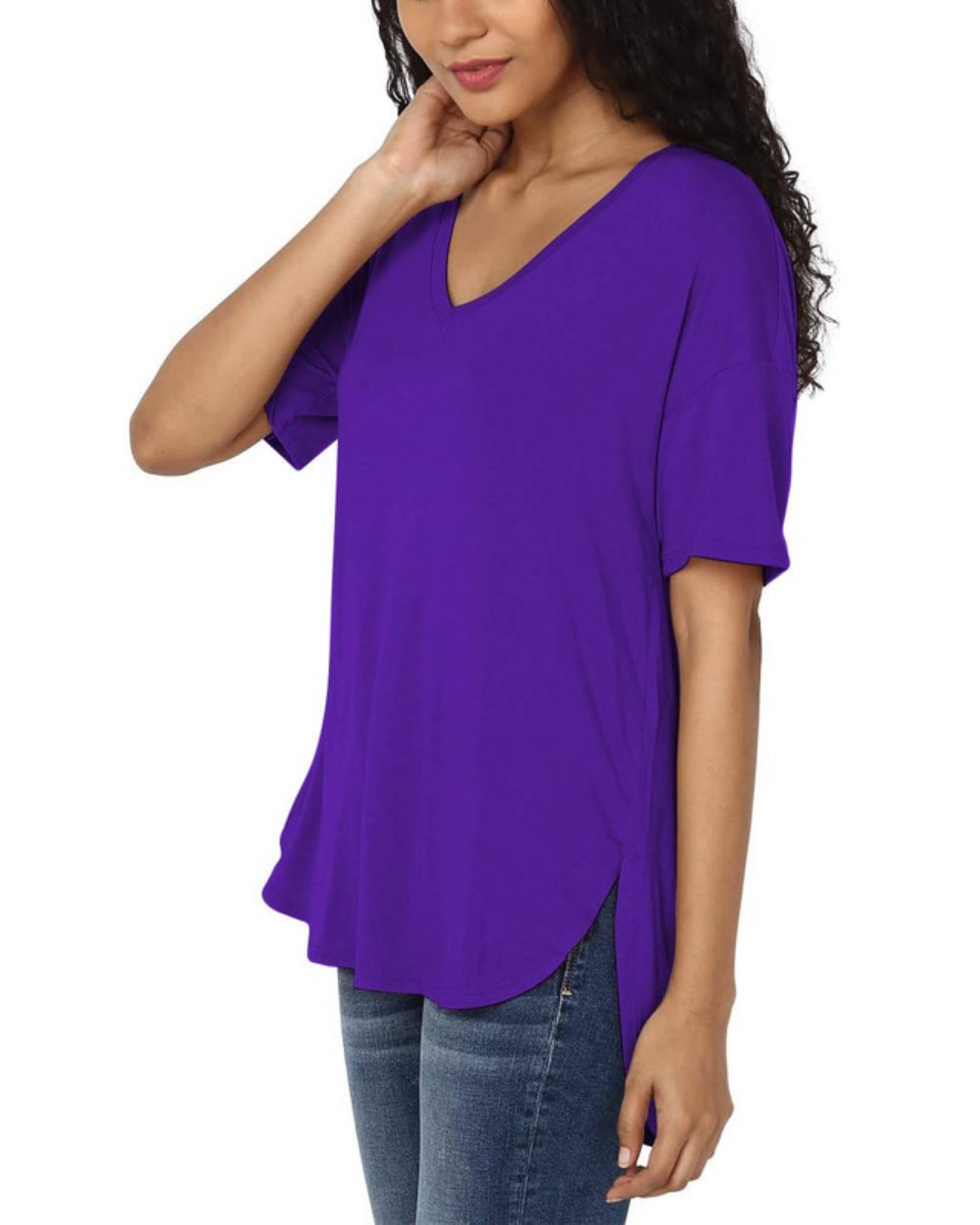     			THE BLAZZE Women's Cotton Crop Top ( Purple )