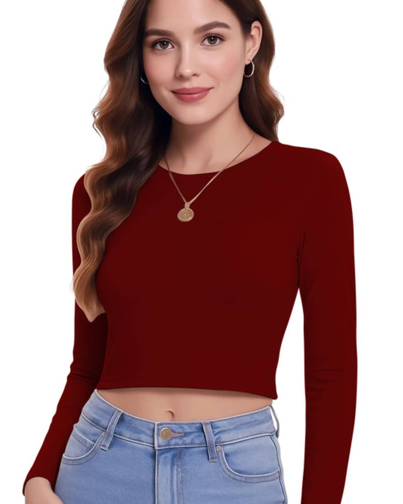THE BLAZZE Women's Cotton Crop Top ( Brown ) THE BLAZZE Women's Cotton Crop Top ( Brown )
