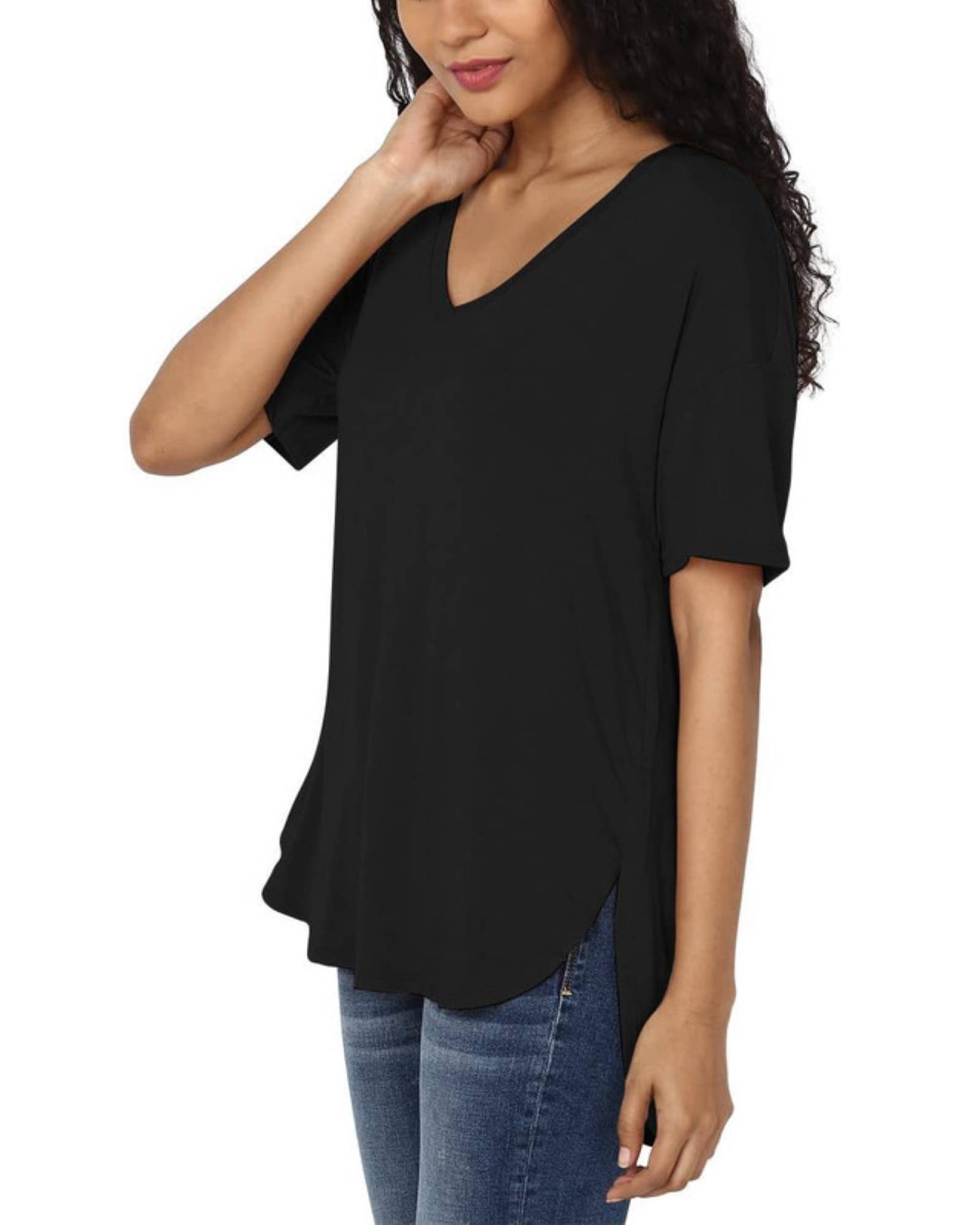 THE BLAZZE Women's Cotton Crop Top ( Black )     			THE BLAZZE Women's Cotton Crop Top ( Black )