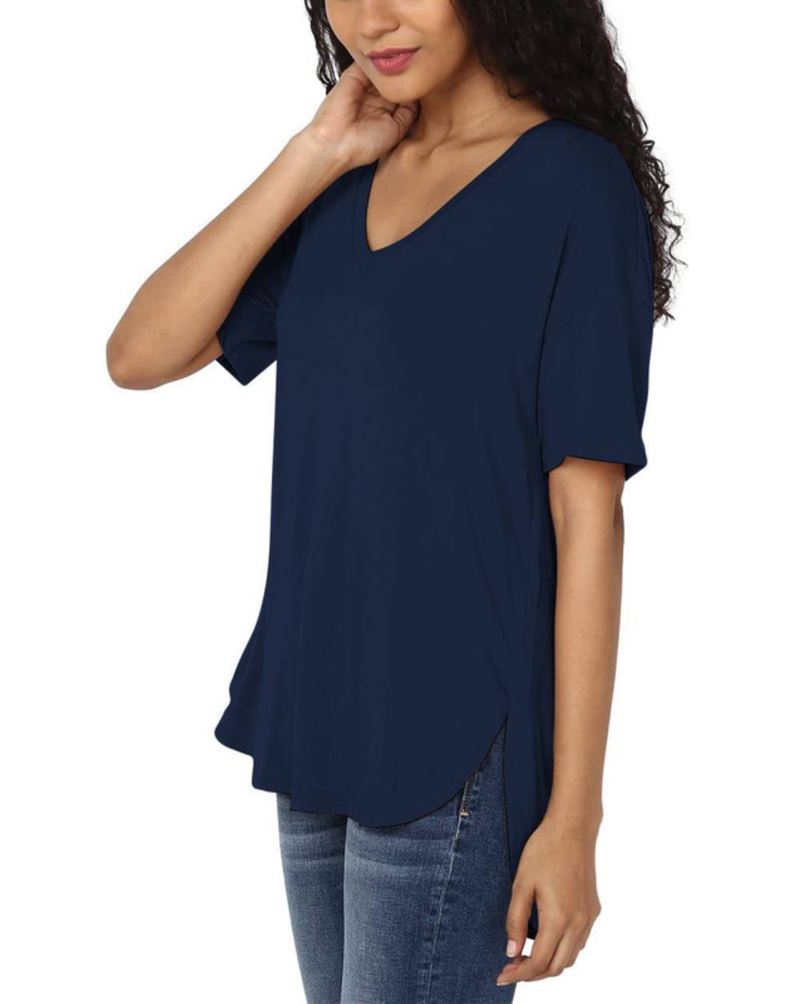     			THE BLAZZE Women's Cotton Crop Top ( Blue )