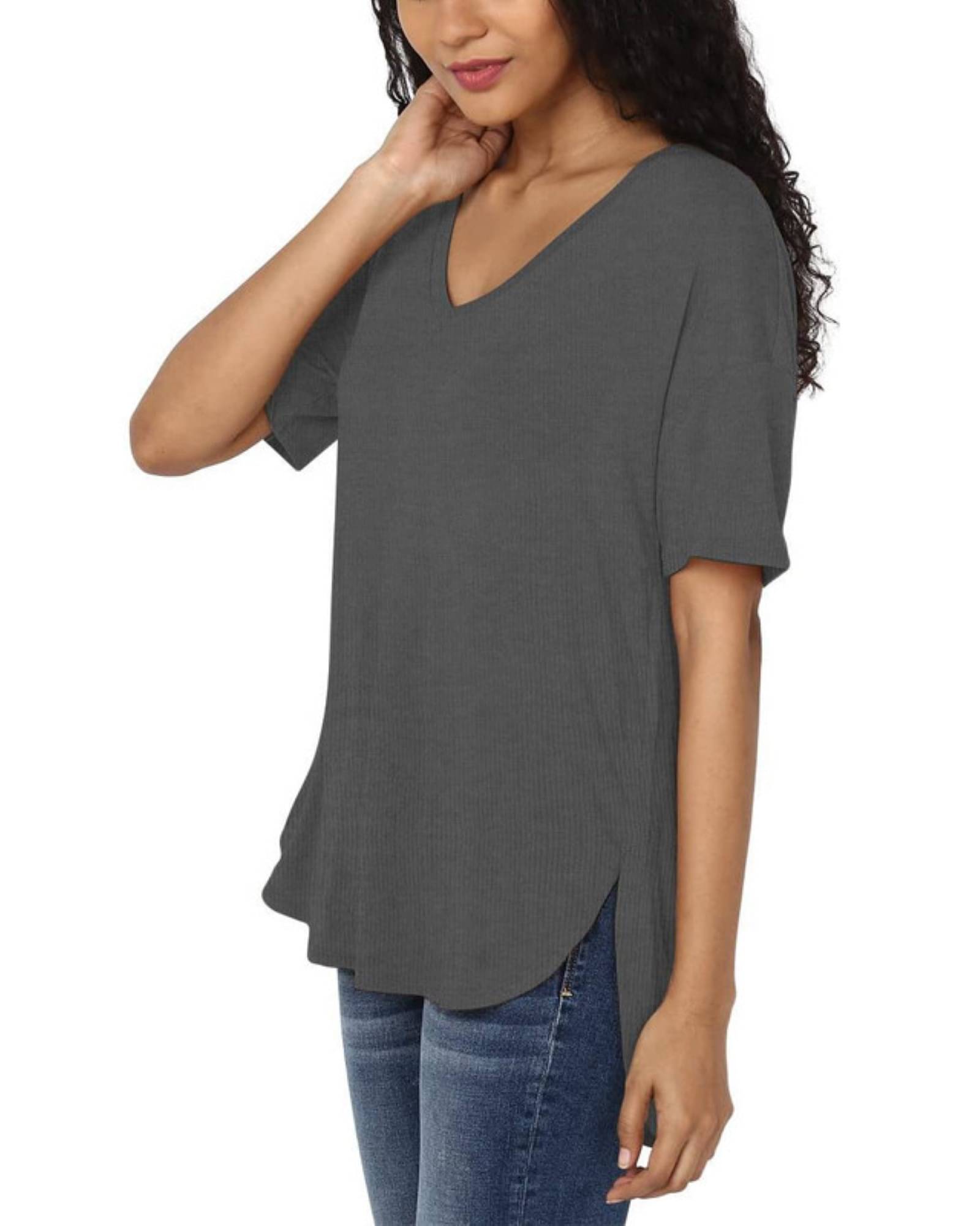 THE BLAZZE Women's Cotton Crop Top ( Grey )     			THE BLAZZE Women's Cotton Crop Top ( Grey )