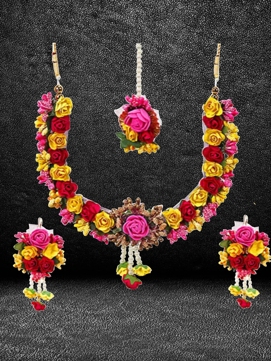     			YOUBELLA Multi Color Alloy Necklace Set ( Pack of 1 )