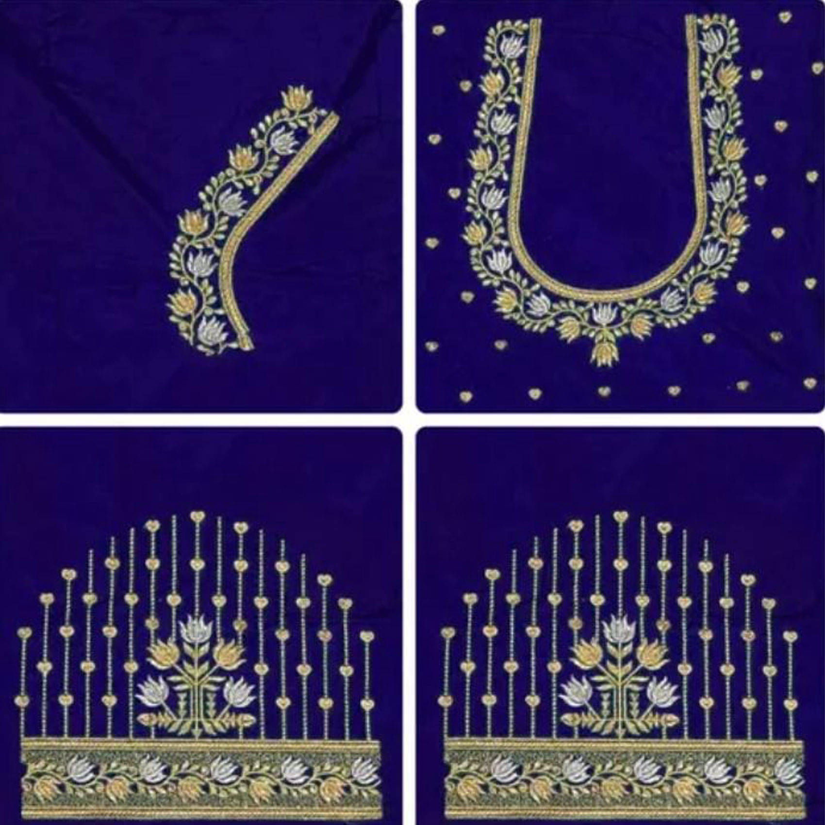 krishna trends Blue Unstitched Art Silk Women's Blouse ( Pack of 1 ) krishna trends Blue Unstitched Art Silk Women's Blouse ( Pack of 1 )