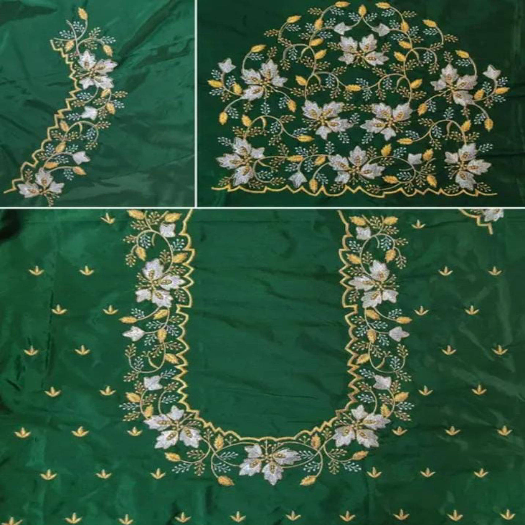     			krishna trends Green Unstitched Art Silk Women's Blouse ( Pack of 1 )