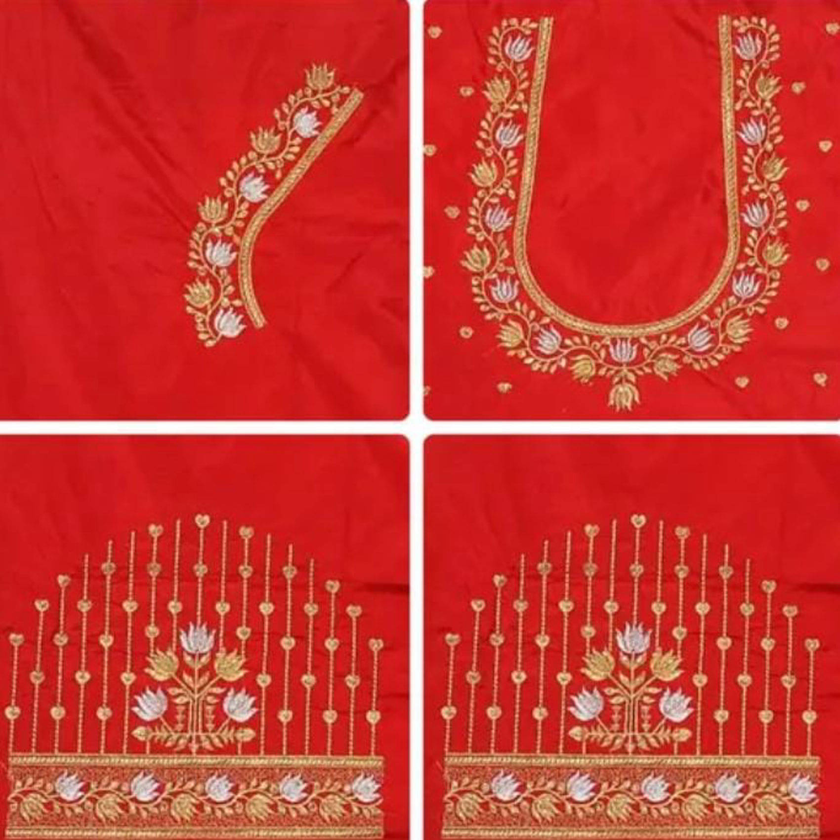 krishna trends Red Unstitched Art Silk Women's Blouse ( Pack of 1 ) krishna trends Red Unstitched Art Silk Women's Blouse ( Pack of 1 )