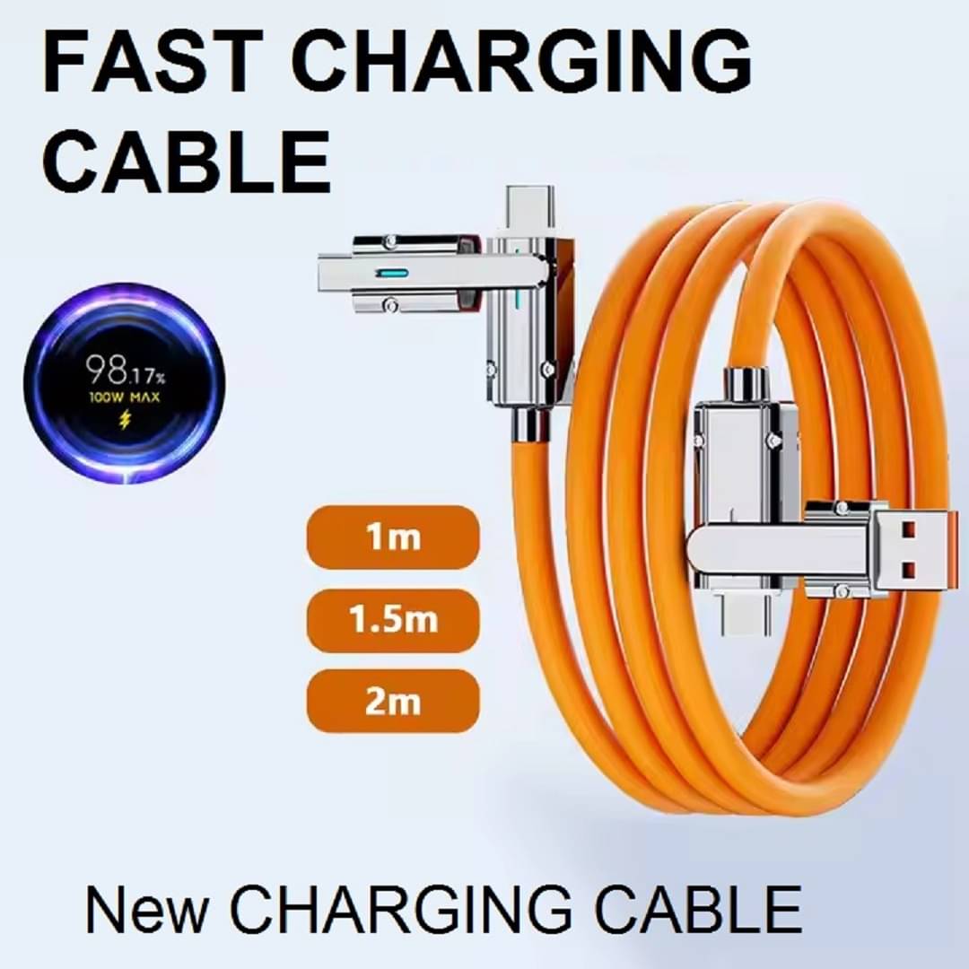     			2-in-1 Fast Charging & Data Sync Cable | Dual Connector (Lightning TO Type-C) + (Type -C  TO TYPE C) | Universal Compatibility | Durable & Tangle-Free Design