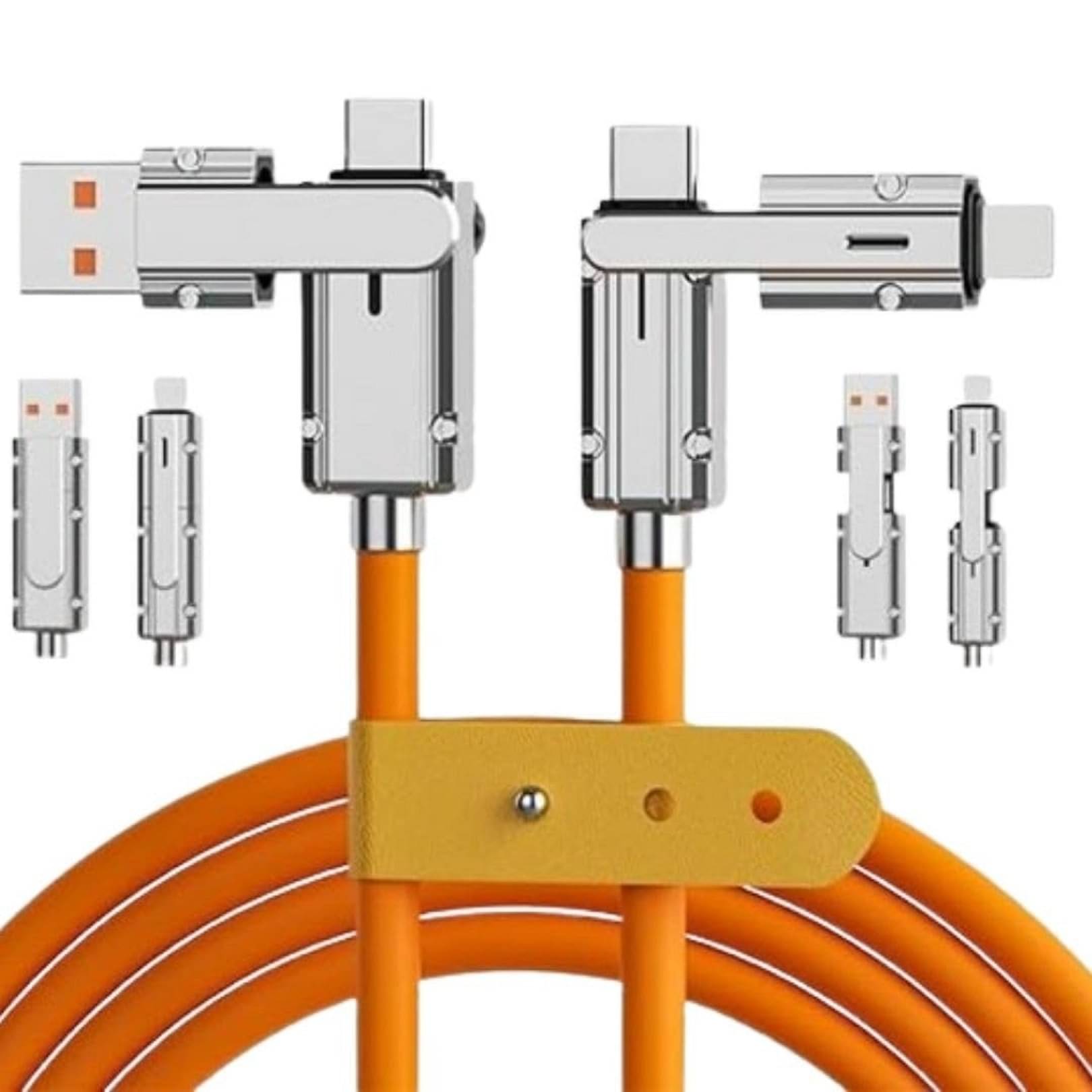 2-in-1 Fast Charging & Data Sync Cable | Dual Connector 2-in-1 Fast Charge Cable | Dual Connector for Android & iOS Devices 2-in-1 Fast Charging & Data Sync Cable | Dual Connector 2-in-1 Fast Charge Cable | Dual Connector for Android & iOS Devices