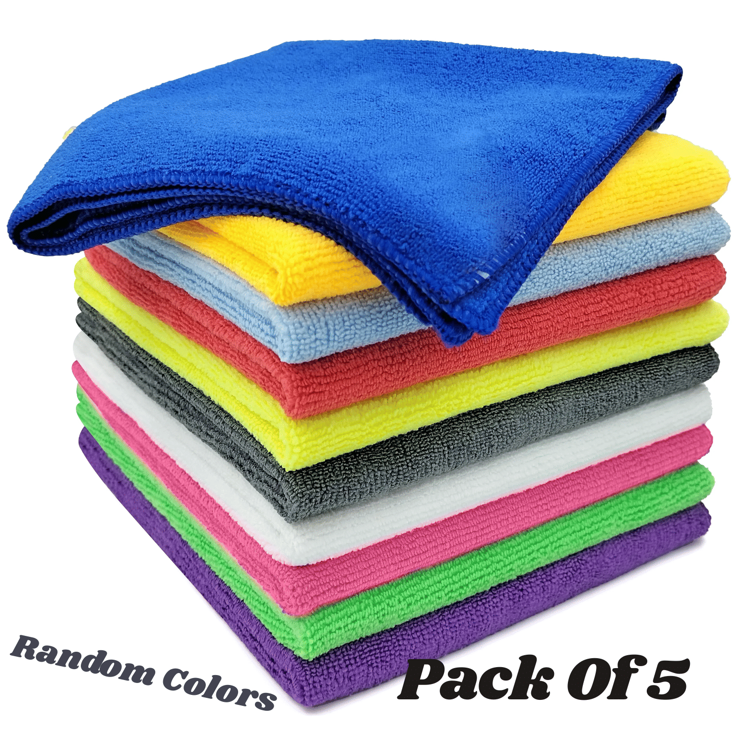     			AKSMIT Multicolor 250 GSM Microfiber Cloth For Automobile ( Pack of 5 )