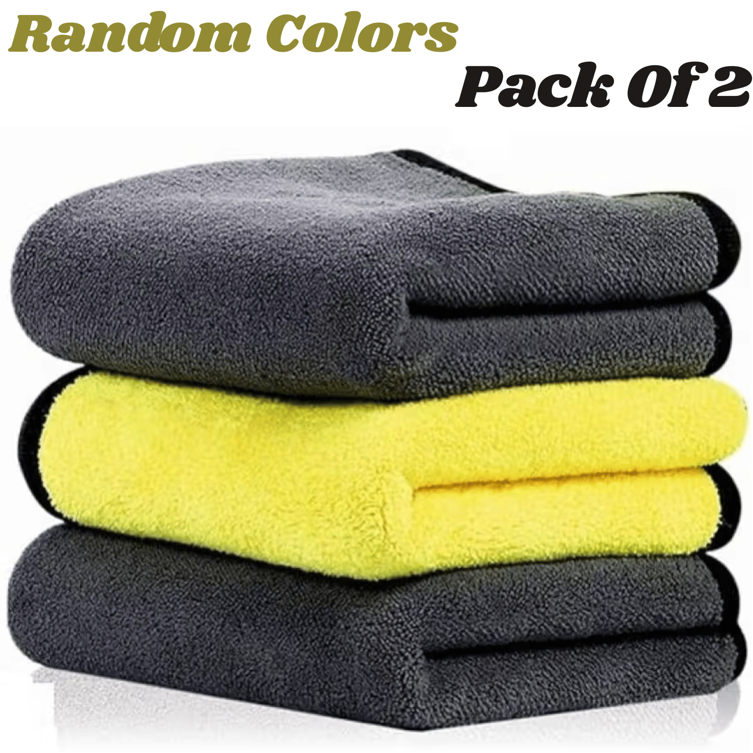     			AKSMIT Multicolor 600 GSM Microfiber Cloth For Automobile ( Pack of 2 )