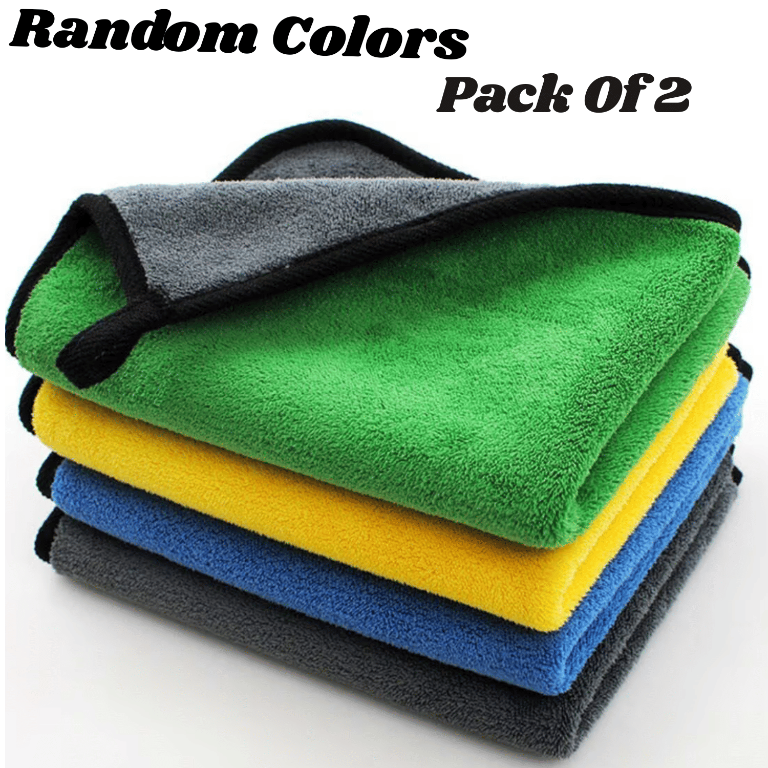     			AKSMIT Multicolor 600 GSM Microfiber Cloth For Automobile ( Pack of 2 )