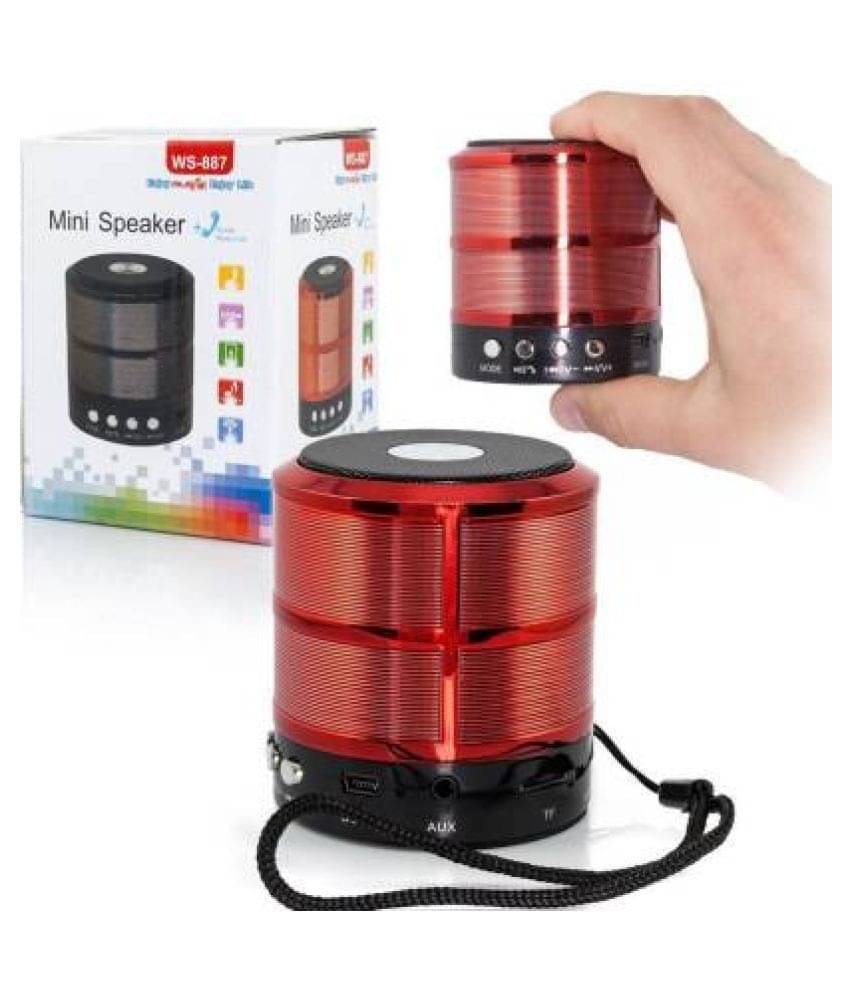     			AMR 887 20 W Bluetooth Speaker Bluetooth V 5.1 with USB,Aux,SD card Slot Playback Time 7 hrs Red