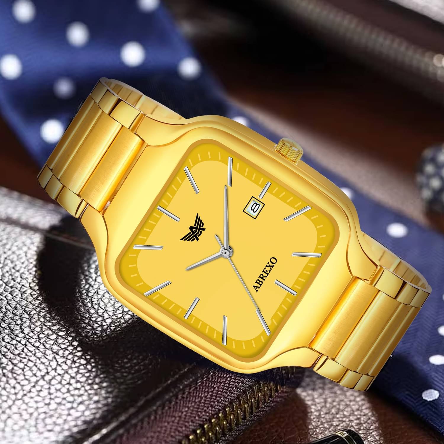     			Abrexo Gold Stainless Steel Analog Men's Watch