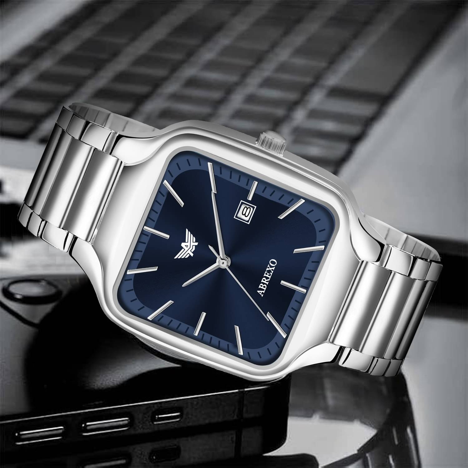     			Abrexo Silver Stainless Steel Analog Men's Watch