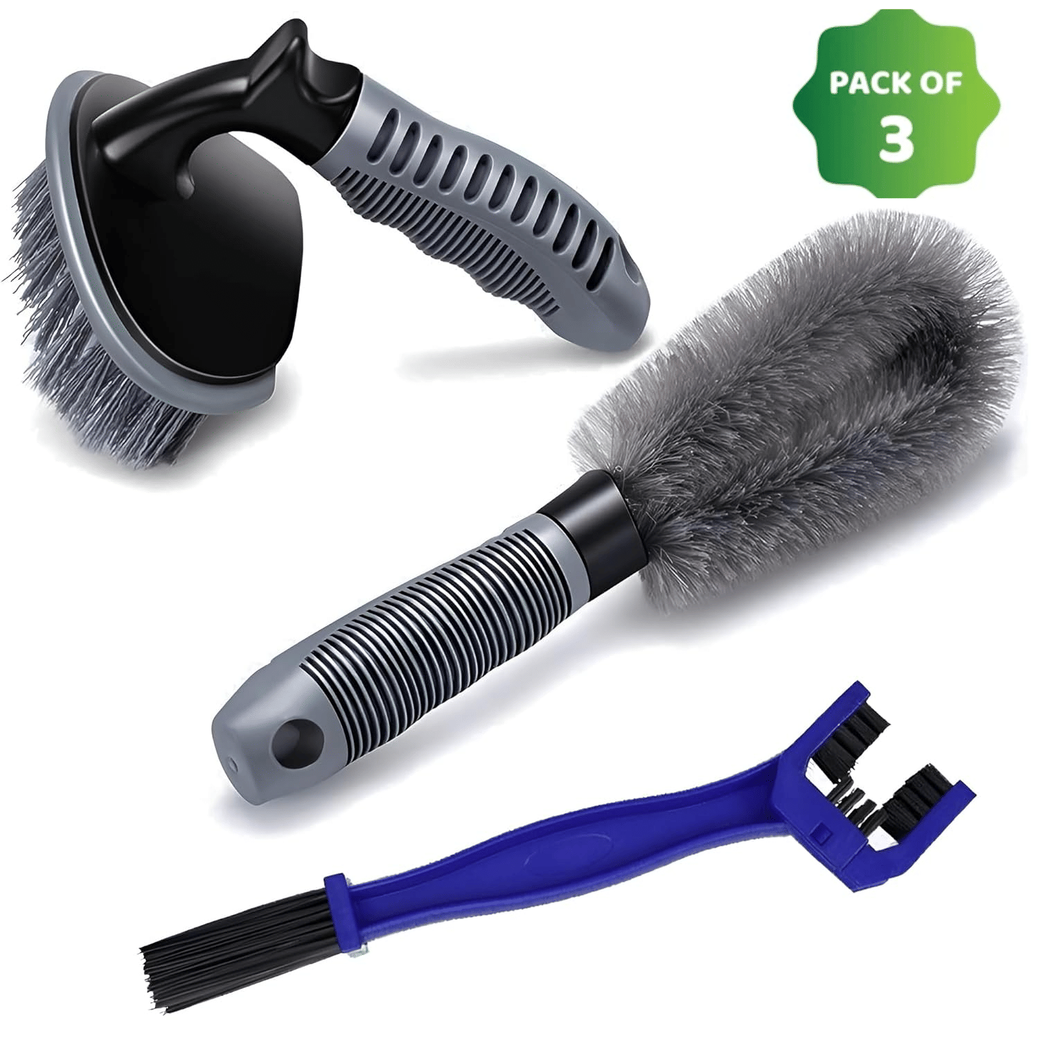     			Aksmit 3 Pcs Bike Chain Cleaner Ca Tyre Cleaning Wheel Tire Rim Scrub Brush,Chain Brush Wash Useful Car Truck Motorcycle Bike Washing Cleaning Tool