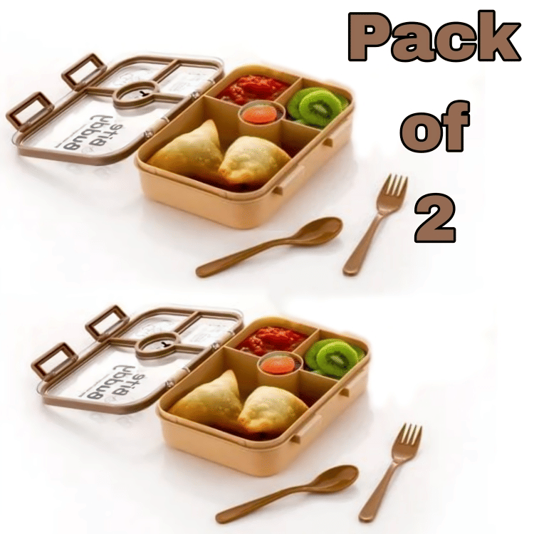     			BRANZY Bite Buddy Plastic Lunch Box 2 - Container ( Pack of 2 )