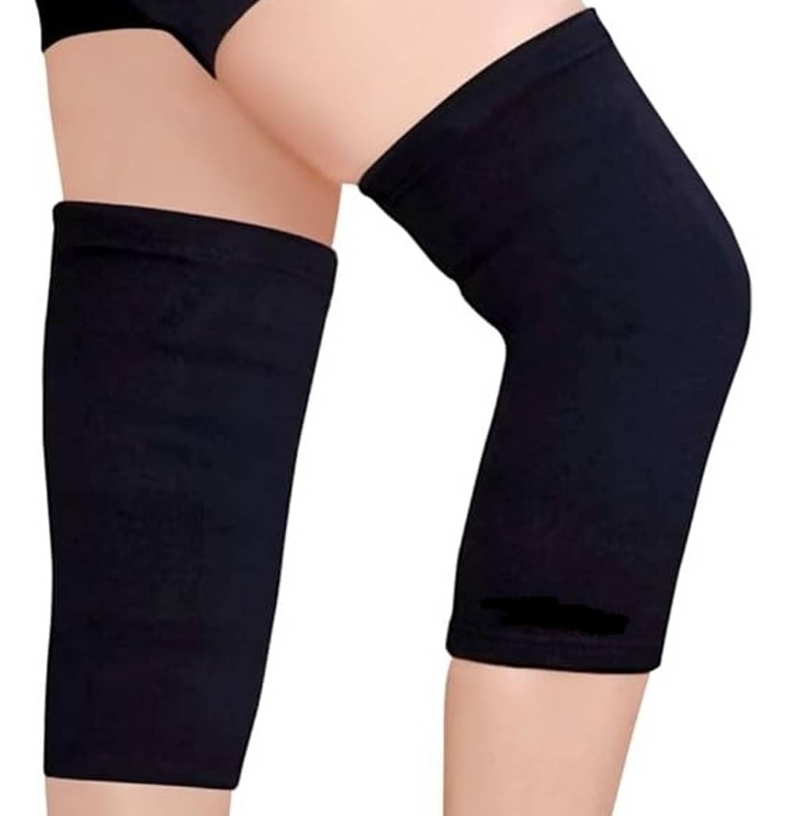 Black Stretchable Knee Cap Large Size Knee Cap Support Brace for Sports | Gym | Running | Arthritis | Joint Pain Relief | and Protection for Men and Women -1 Pair - Black Black Stretchable Knee Cap Large Size Knee Cap Support Brace for Sports | Gym | Running | Arthritis | Joint Pain Relief | and Protection for Men and Women -1 Pair - Black