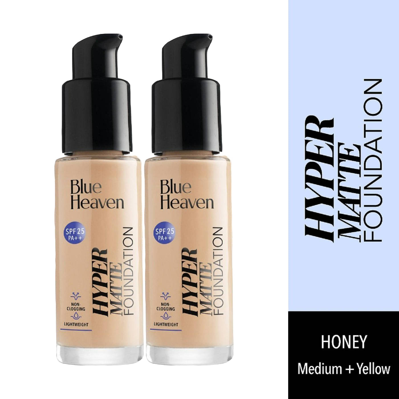     			Blue Heaven Hyper Matte Foundation, 30 ml, Honey301 (Pack of 2)