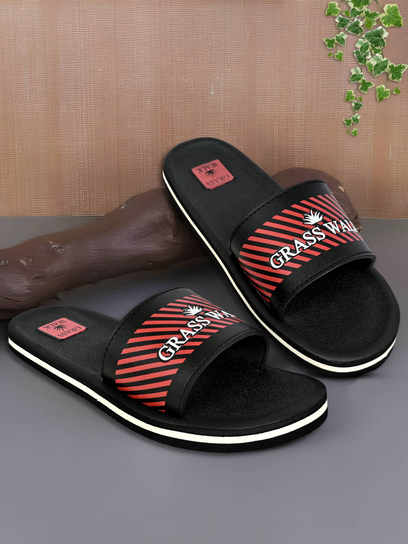     			CHHILL WALK Black Men's Slide Flip Flop