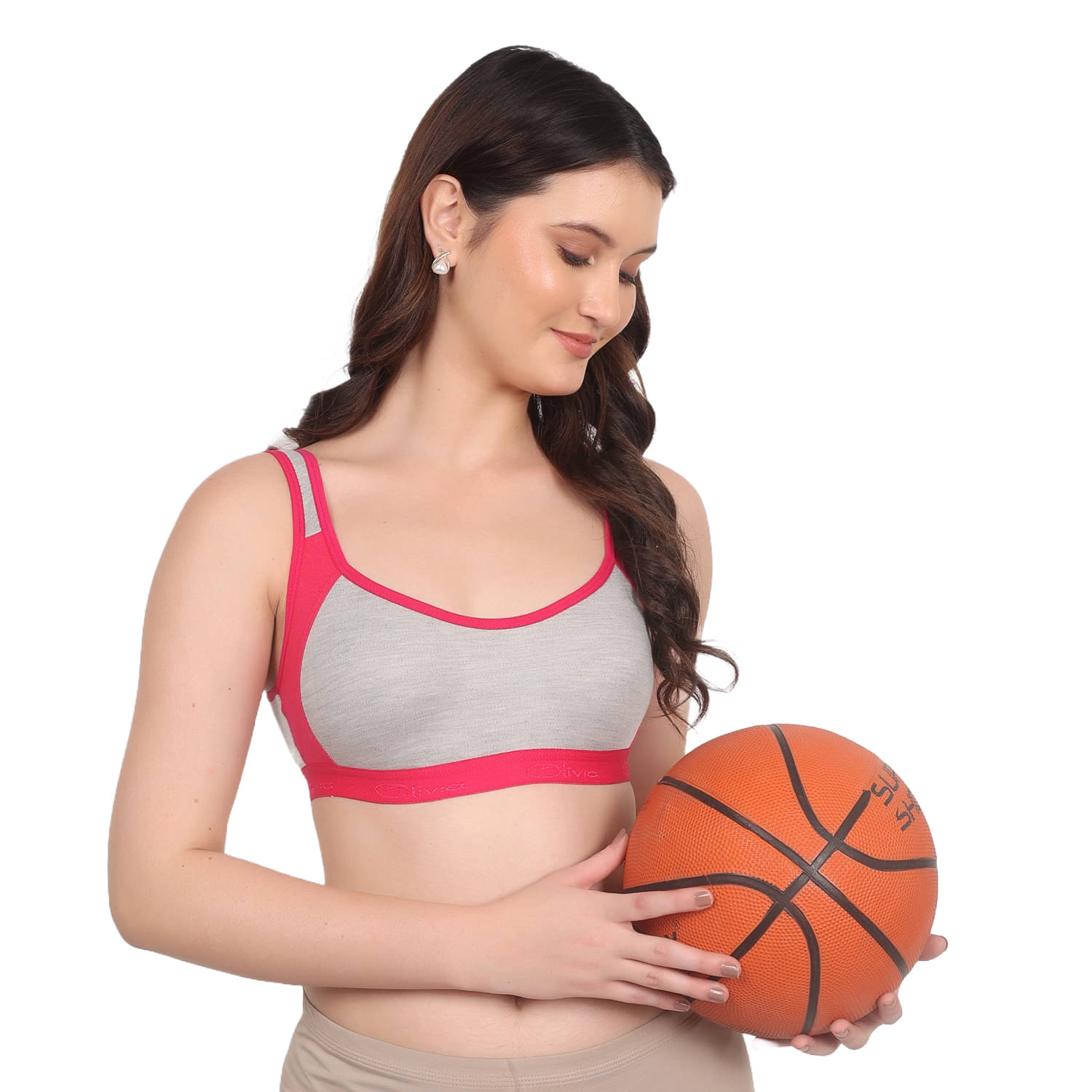 Da Ritu's Pack of 1 Cotton Blend Non Padded Everyday Bra For Women ( Grey Melange )     			Da Ritu's Pack of 1 Cotton Blend Non Padded Everyday Bra For Women ( Grey Melange )