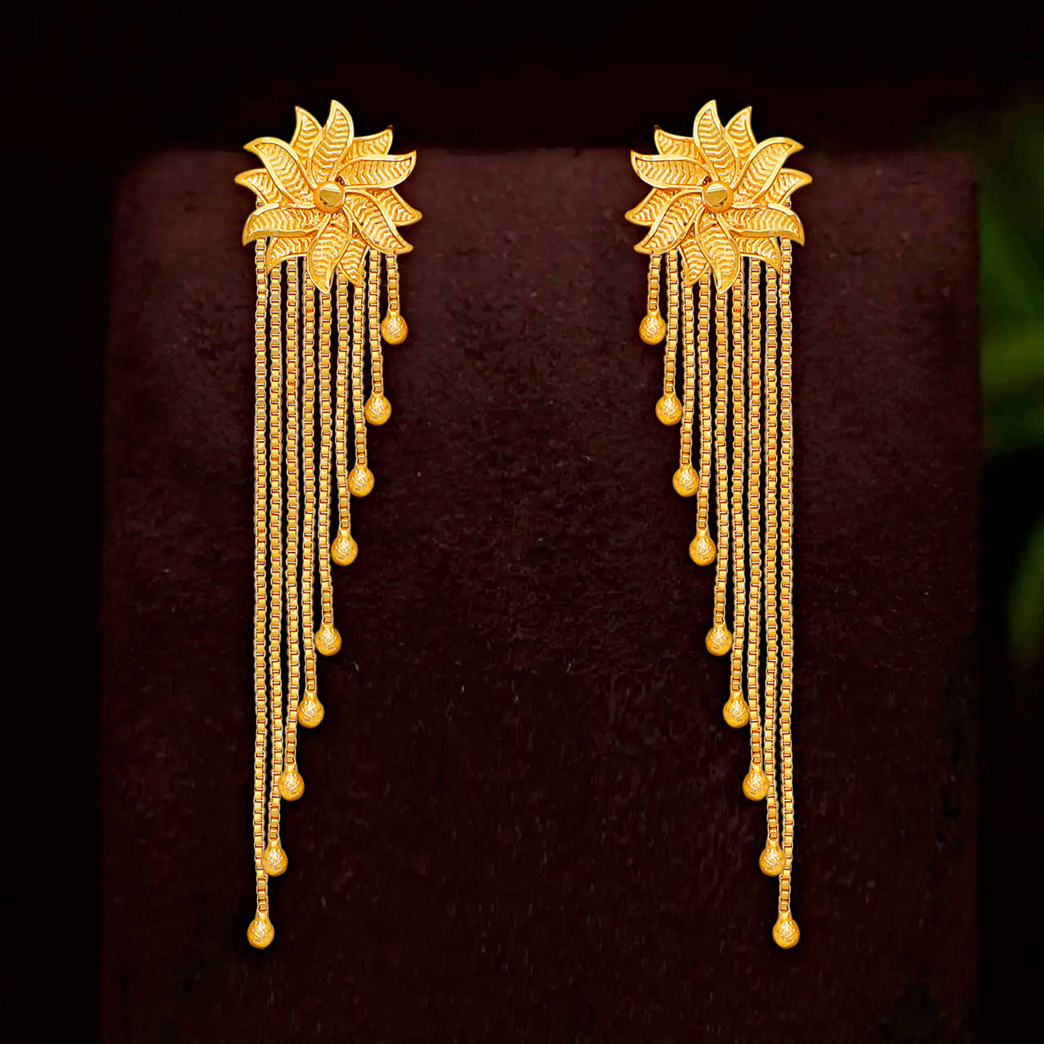 Drashti Collection Golden Danglers Earrings ( Pack of 1 ) - Earrings | Buy online on ZillyBuy