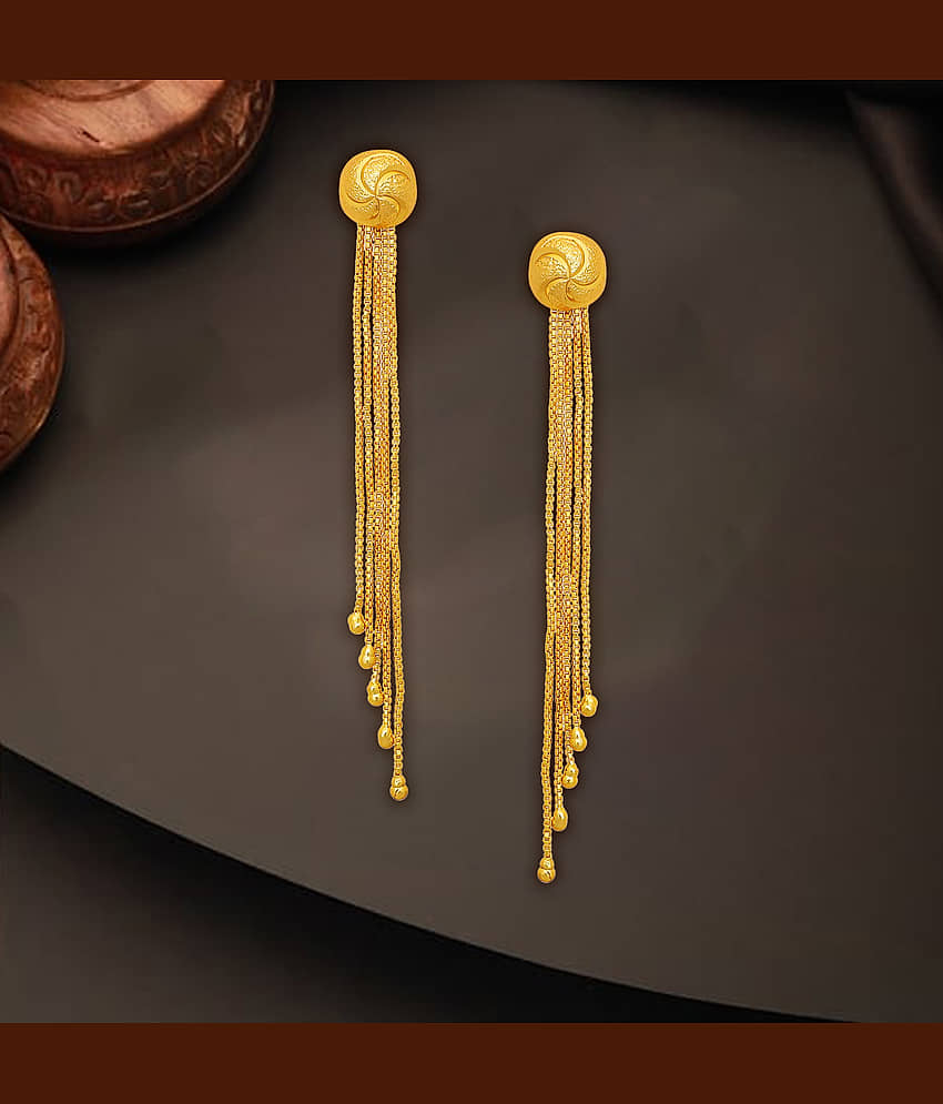 Drashti Collection Golden Ear Chain Earrings ( Pack of 1 ) - Earrings | Buy online on ZillyBuy