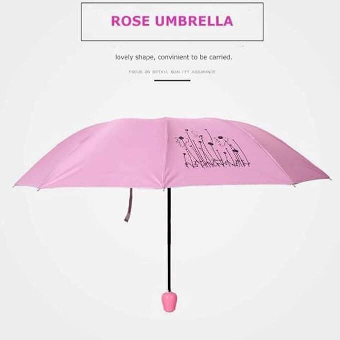     			FIVANIO Pink 1 Fold Umbrella