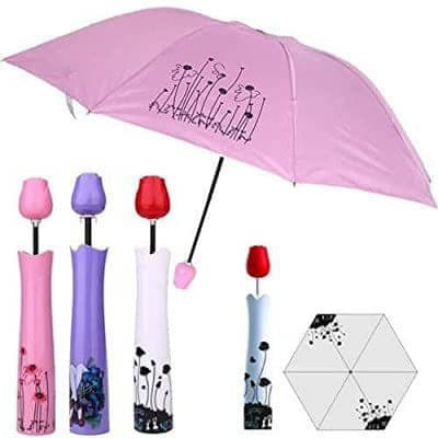 FIVANIO Pink 1 Fold Umbrella FIVANIO Pink 1 Fold Umbrella