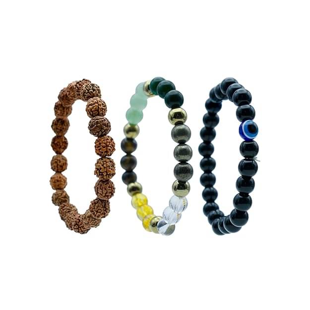     			HEALINGGEMS Multicolor Bracelet ( Pack of 3 )