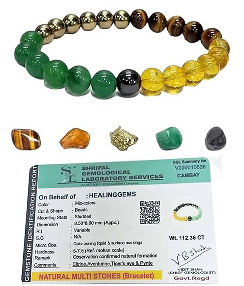 HEALINGGEMS Multicolor Bracelet ( Pack of 1 ) - Bangles & Bracelets | Buy online on ZillyBuy