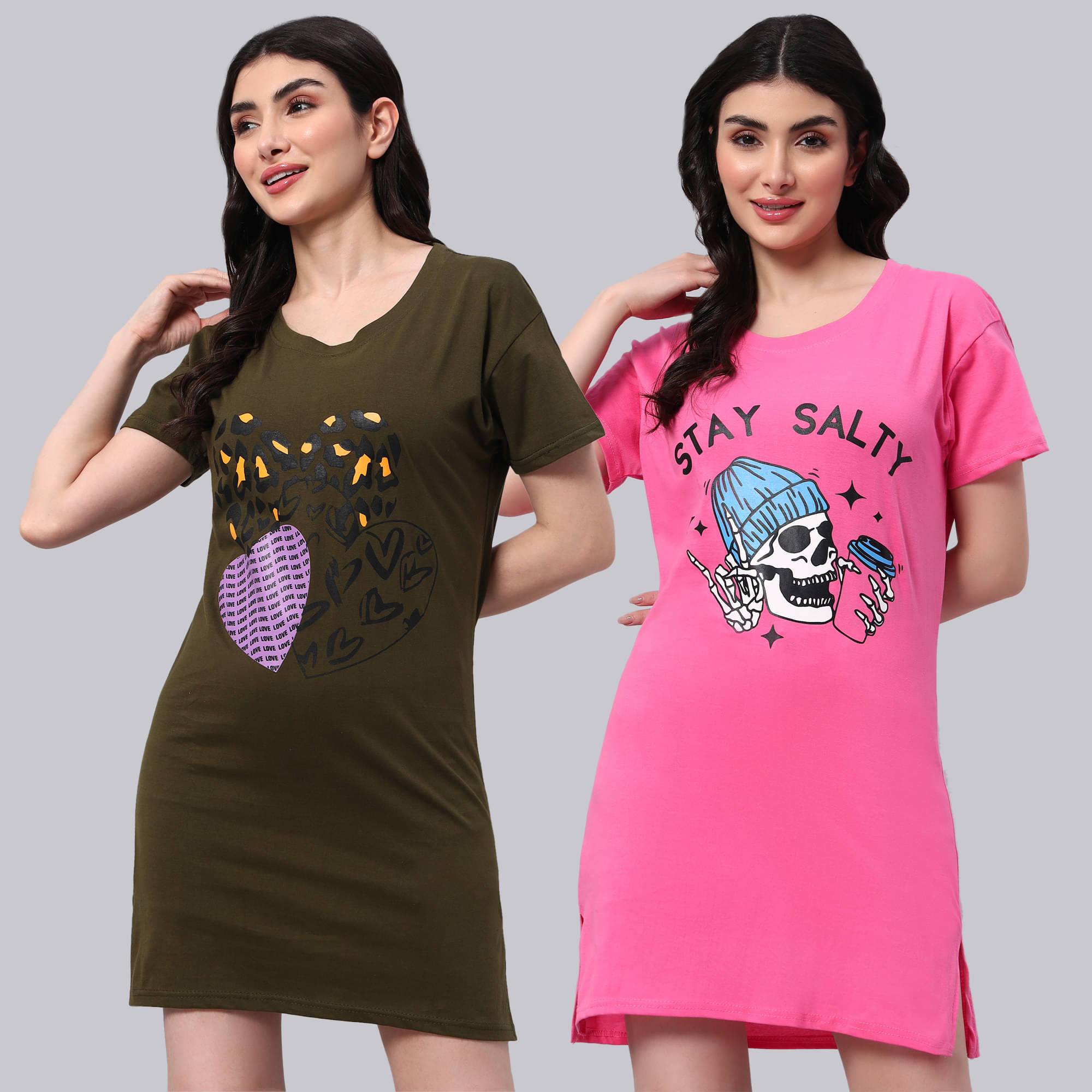 HEMLOCK Women Cotton Printed Regular Fit Round Neck T-Shirt ( Multicolor 1 ) HEMLOCK Women Cotton Printed Regular Fit Round Neck T-Shirt ( Multicolor 1 )
