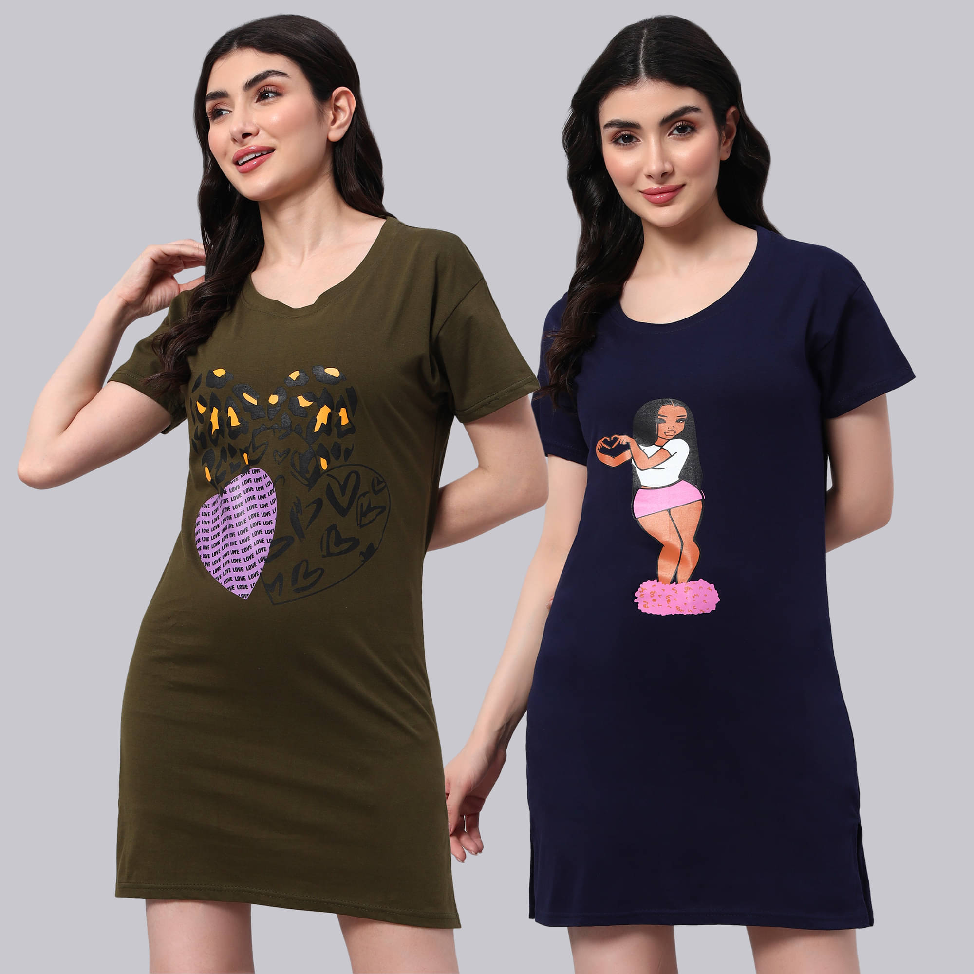HEMLOCK Women Cotton Printed Regular Fit Round Neck T-Shirt ( Multicolor 8 ) HEMLOCK Women Cotton Printed Regular Fit Round Neck T-Shirt ( Multicolor 8 )