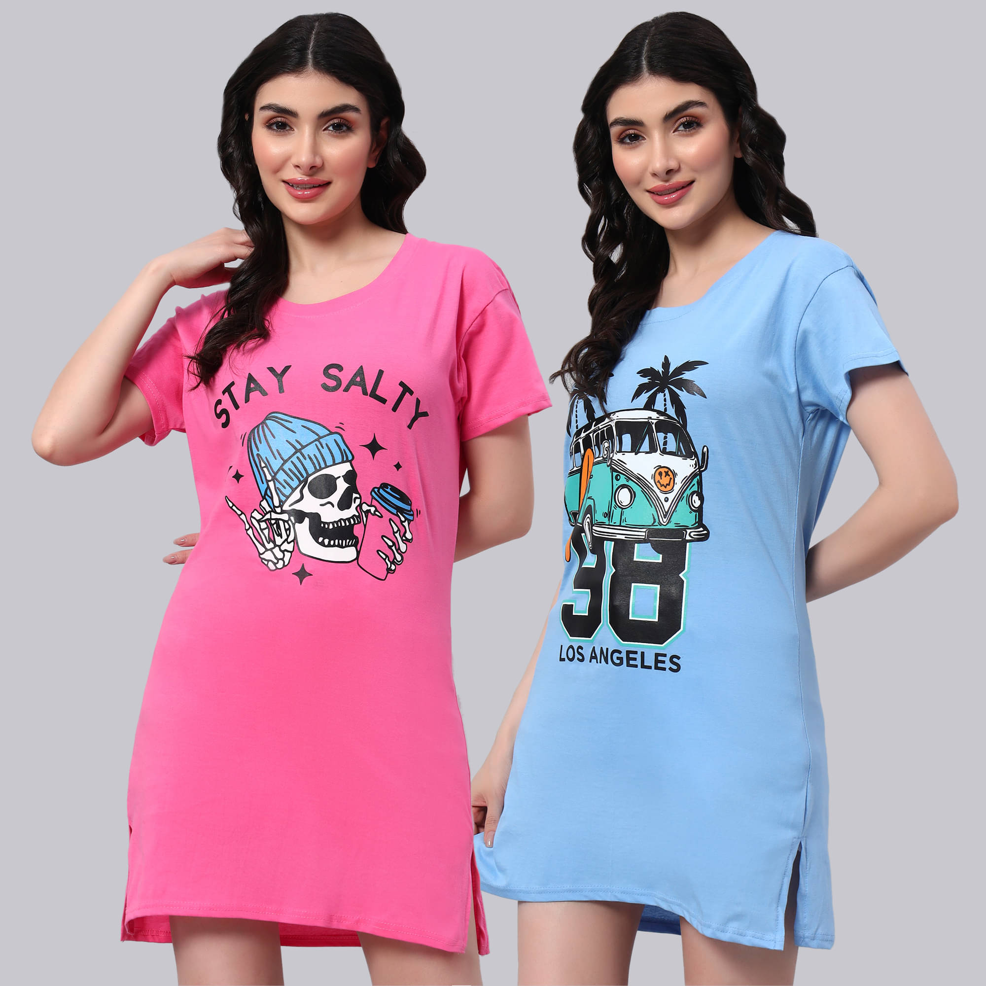 HEMLOCK Women Cotton Printed Regular Fit Round Neck T-Shirt ( Multicolor 1 )     			HEMLOCK Women Cotton Printed Regular Fit Round Neck T-Shirt ( Multicolor 1 )