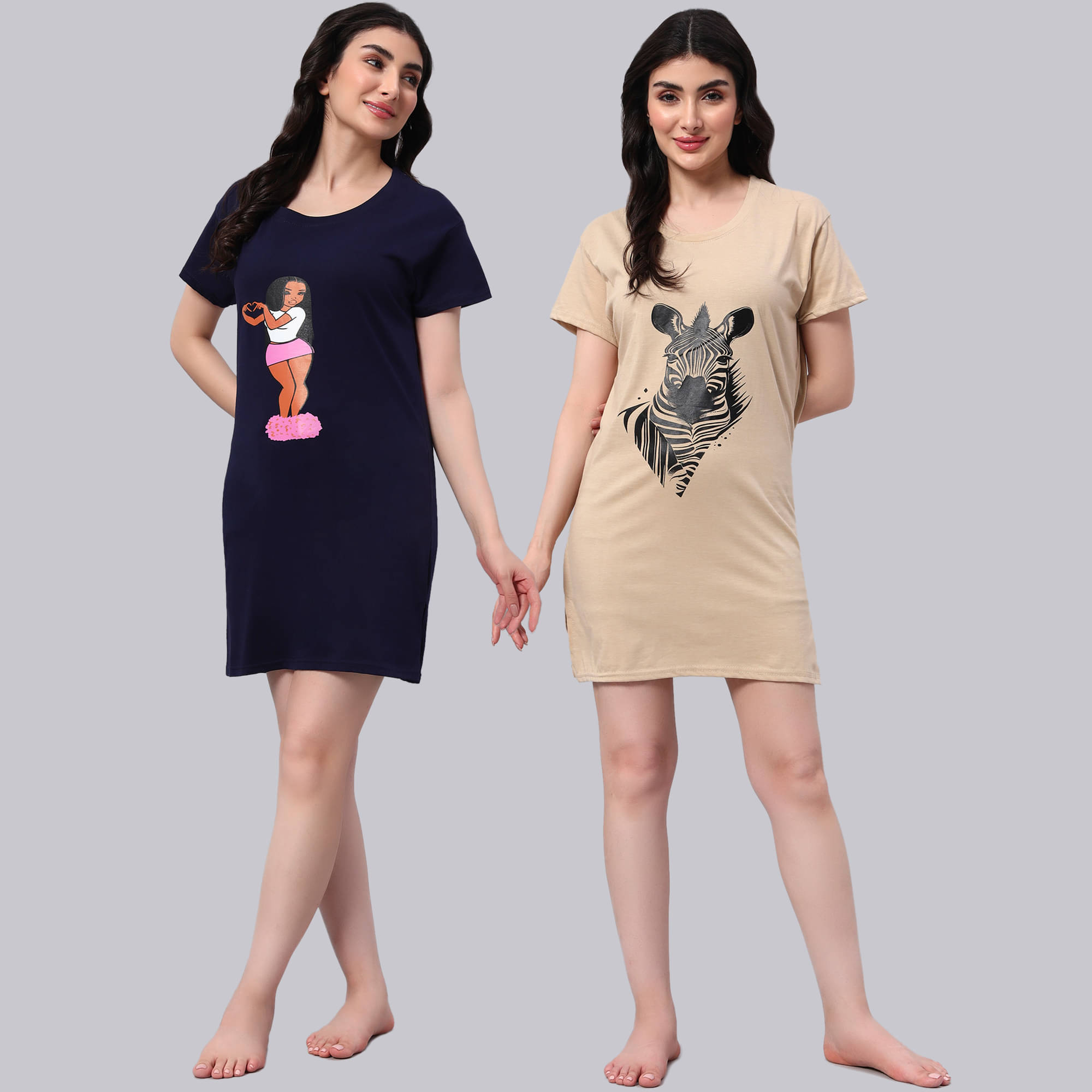 HEMLOCK Women Cotton Printed Regular Fit Round Neck T-Shirt ( Multicolor 6 )     			HEMLOCK Women Cotton Printed Regular Fit Round Neck T-Shirt ( Multicolor 6 )