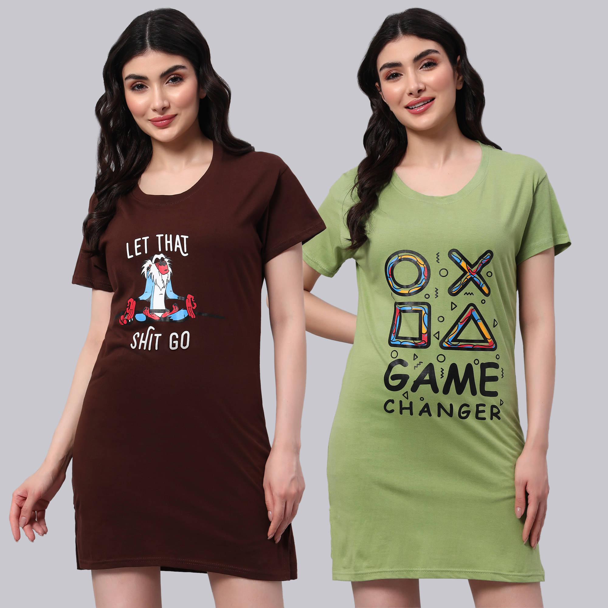 HEMLOCK Women Cotton Printed Regular Fit Round Neck T-Shirt ( Multicolor 3 ) HEMLOCK Women Cotton Printed Regular Fit Round Neck T-Shirt ( Multicolor 3 )