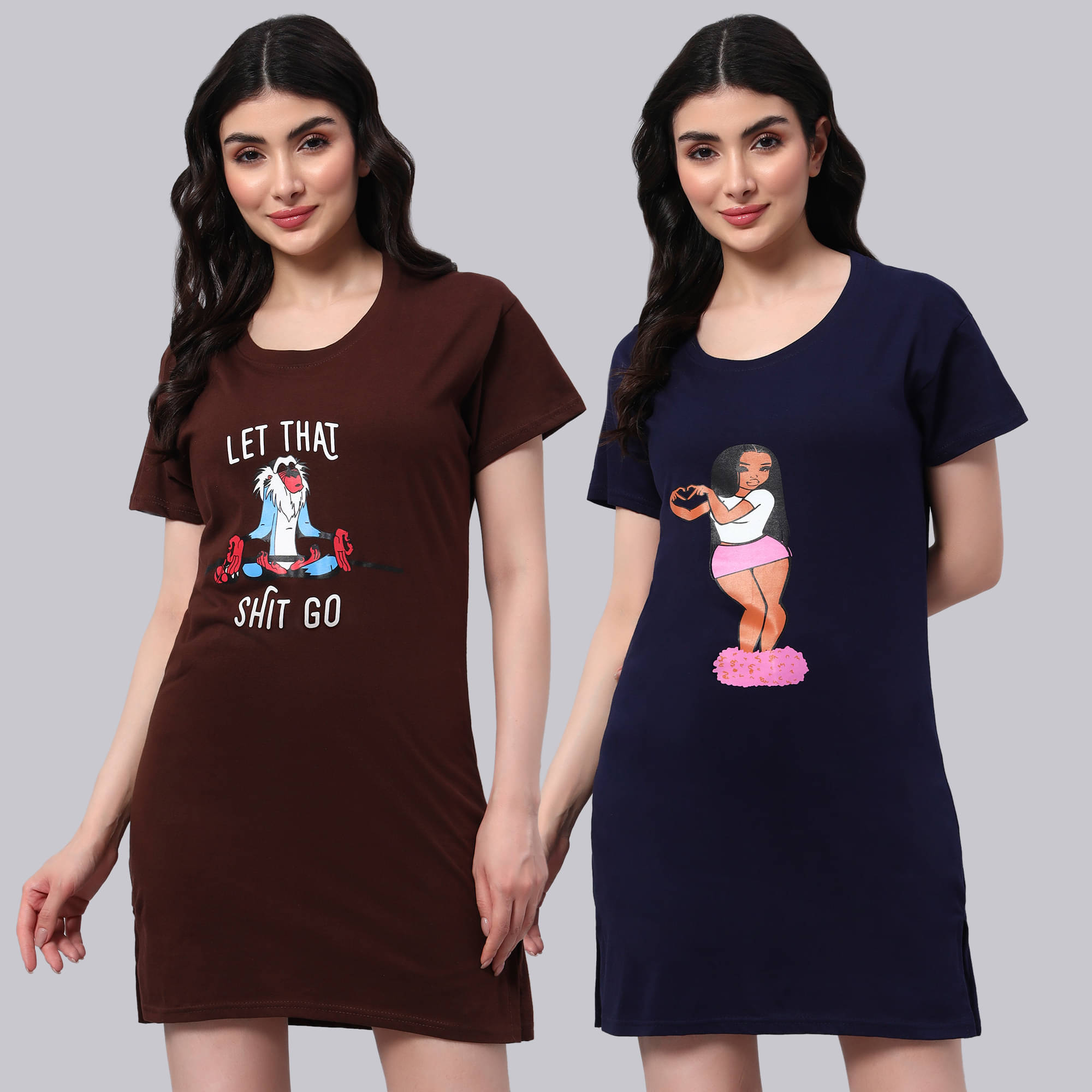 HEMLOCK Women Cotton Printed Regular Fit Round Neck T-Shirt ( Multicolor 4 ) HEMLOCK Women Cotton Printed Regular Fit Round Neck T-Shirt ( Multicolor 4 )