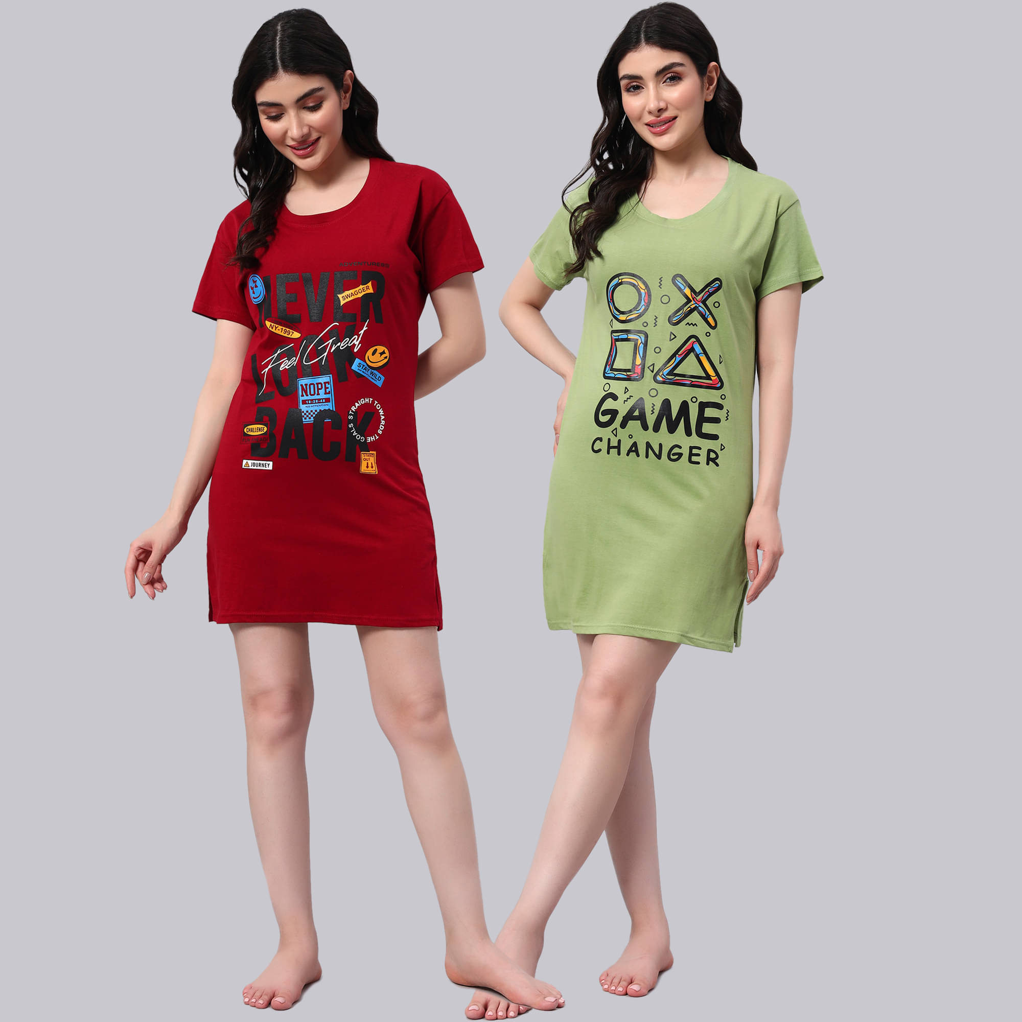 HEMLOCK Women Cotton Printed Regular Fit Round Neck T-Shirt ( Multicolor 8 ) HEMLOCK Women Cotton Printed Regular Fit Round Neck T-Shirt ( Multicolor 8 )