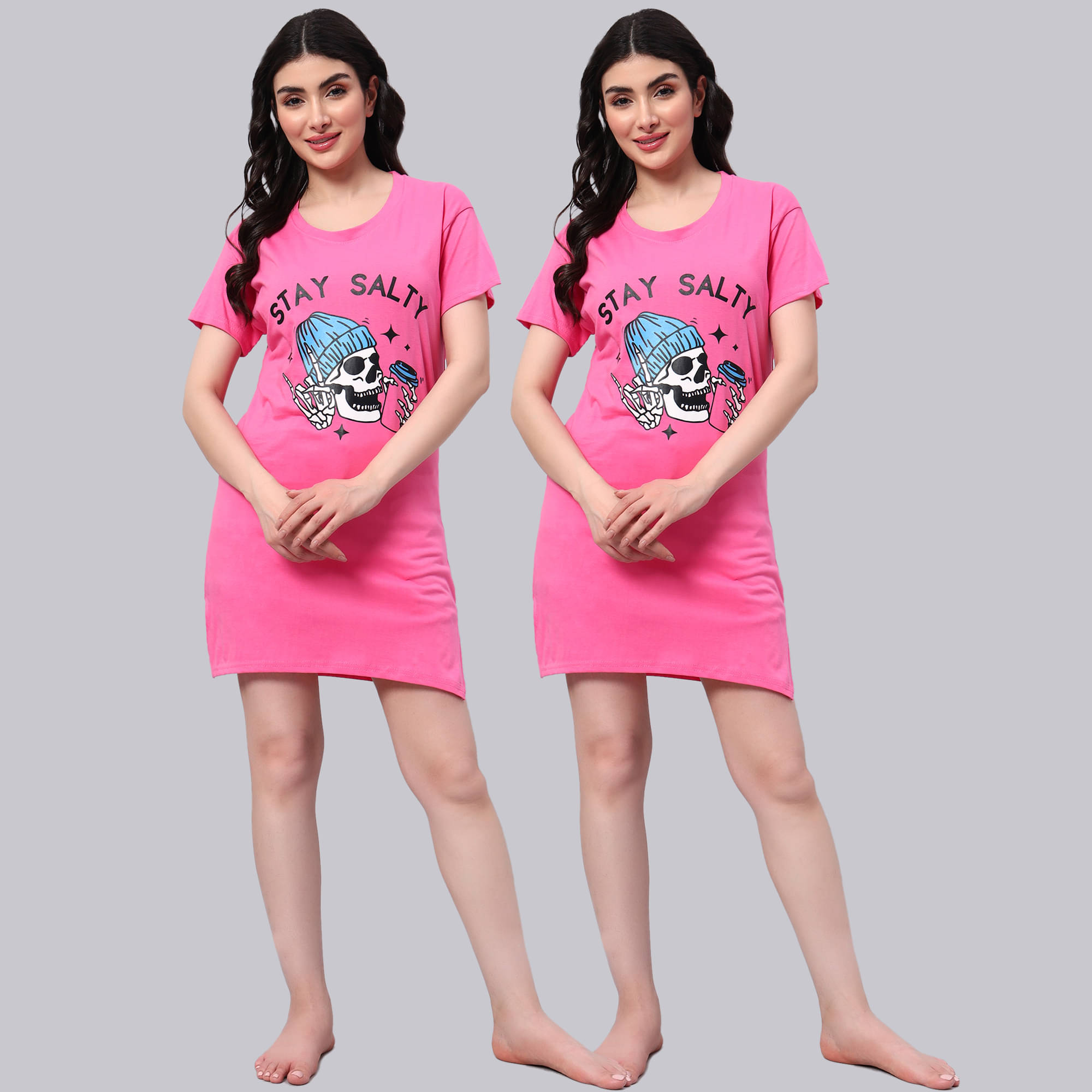 HEMLOCK Women Cotton Printed Regular Fit Round Neck T-Shirt ( Multicolor ) HEMLOCK Women Cotton Printed Regular Fit Round Neck T-Shirt ( Multicolor )