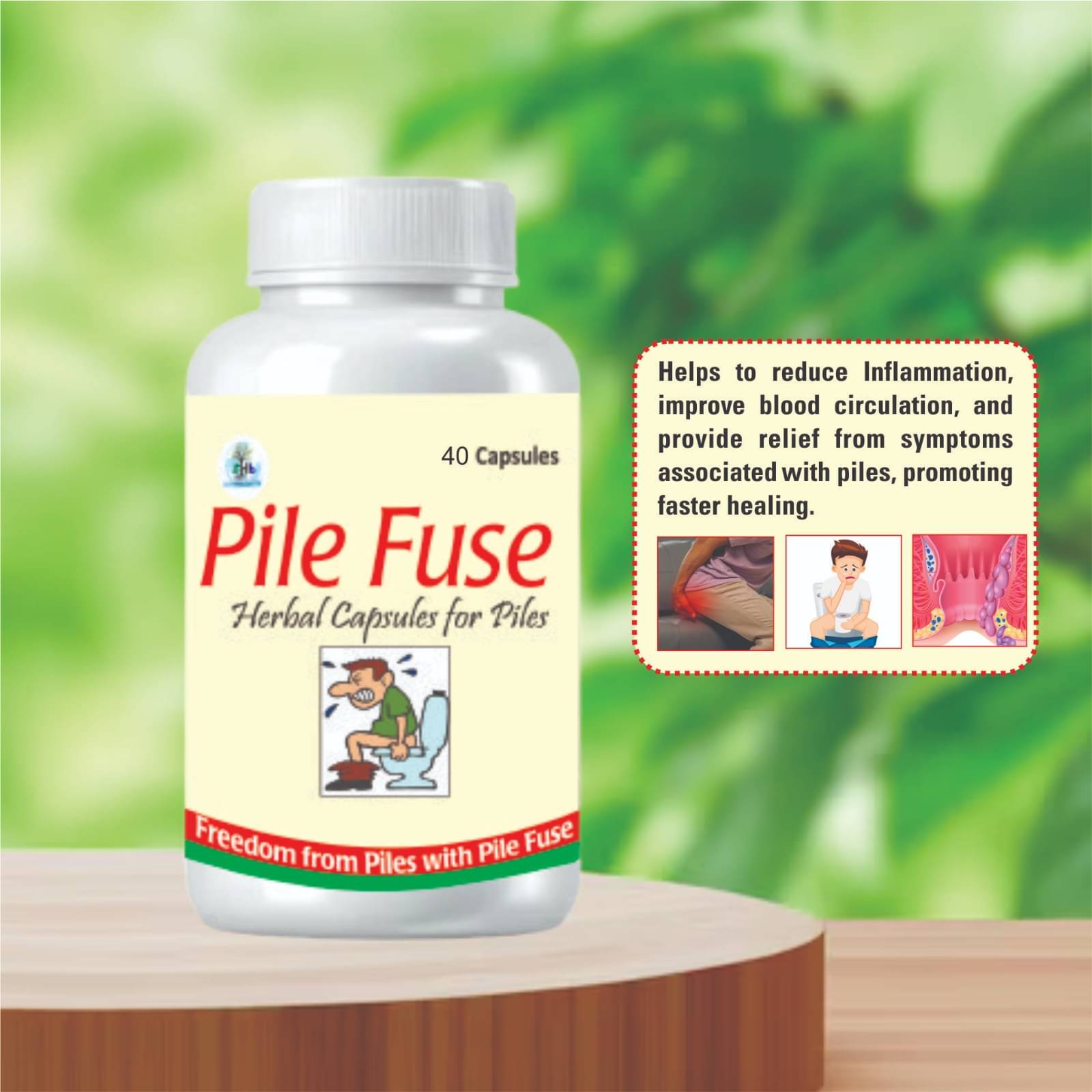     			Sri Herbasia Biotech Ayurvedic Pile Fuse Herbal Capsule For Piles 40 No.S (Pack of 1)