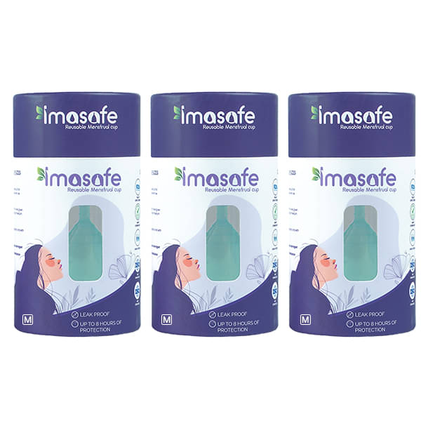 Imasafe Silicone Reusable Menstrual Cup Medium ( Pack of 3 ) Imasafe Silicone Reusable Menstrual Cup Medium ( Pack of 3 )