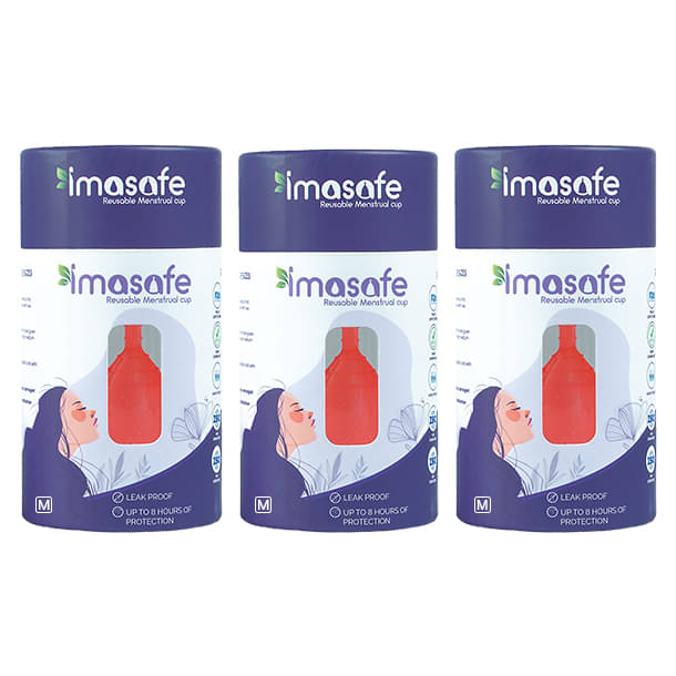     			Imasafe Silicone Reusable Menstrual Cup Medium ( Pack of 3 )